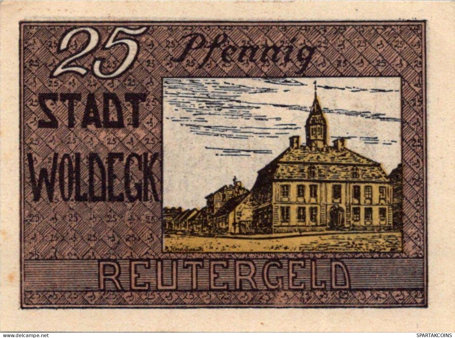 25 PFENNIG 1922 Stadt WOLDEGK Mecklenburg-Strelitz DEUTSCHLAND Notgeld #PG340 - [11] Emissions Locales