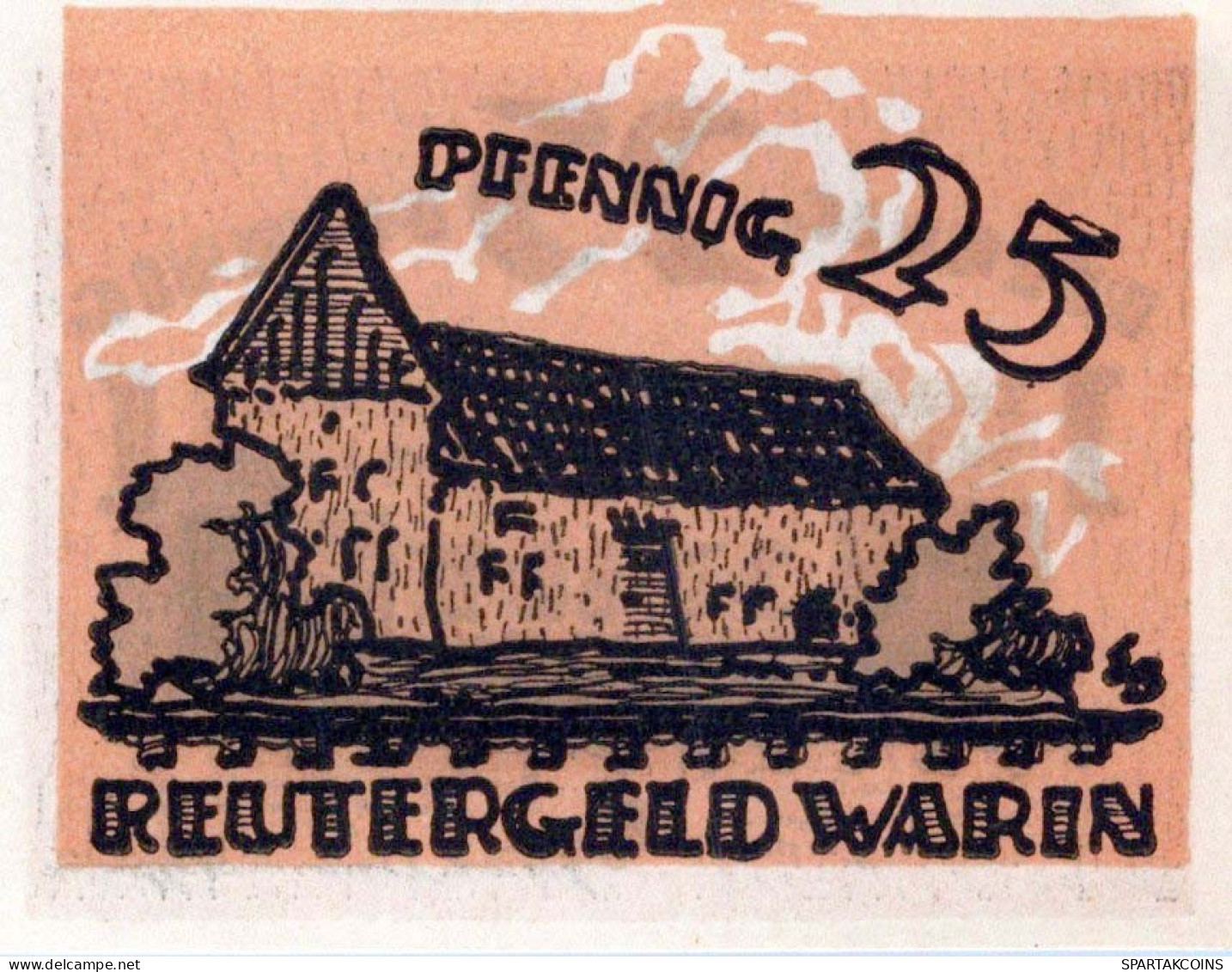 25 PFENNIG 1922 Stadt WARIN Mecklenburg-Schwerin UNC DEUTSCHLAND Notgeld #PI871 - [11] Lokale Uitgaven