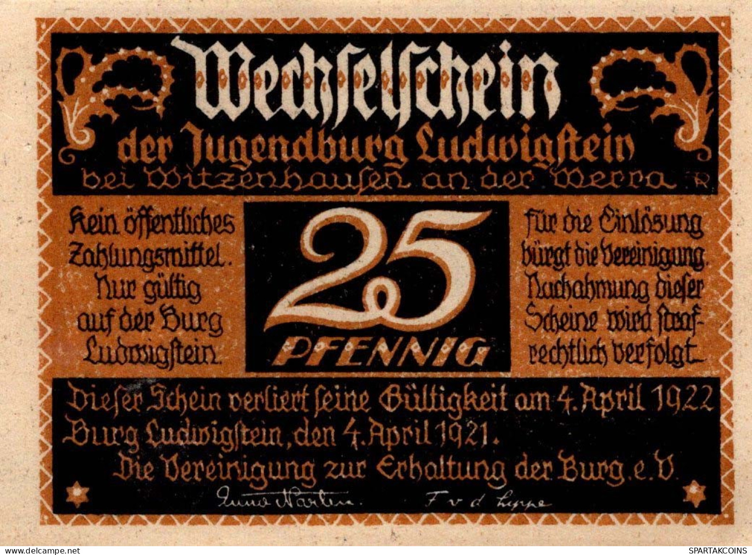 25 PFENNIG 1922 Stadt WITZENHAUSEN Hesse-Nassau DEUTSCHLAND Notgeld #PG302 - [11] Lokale Uitgaven