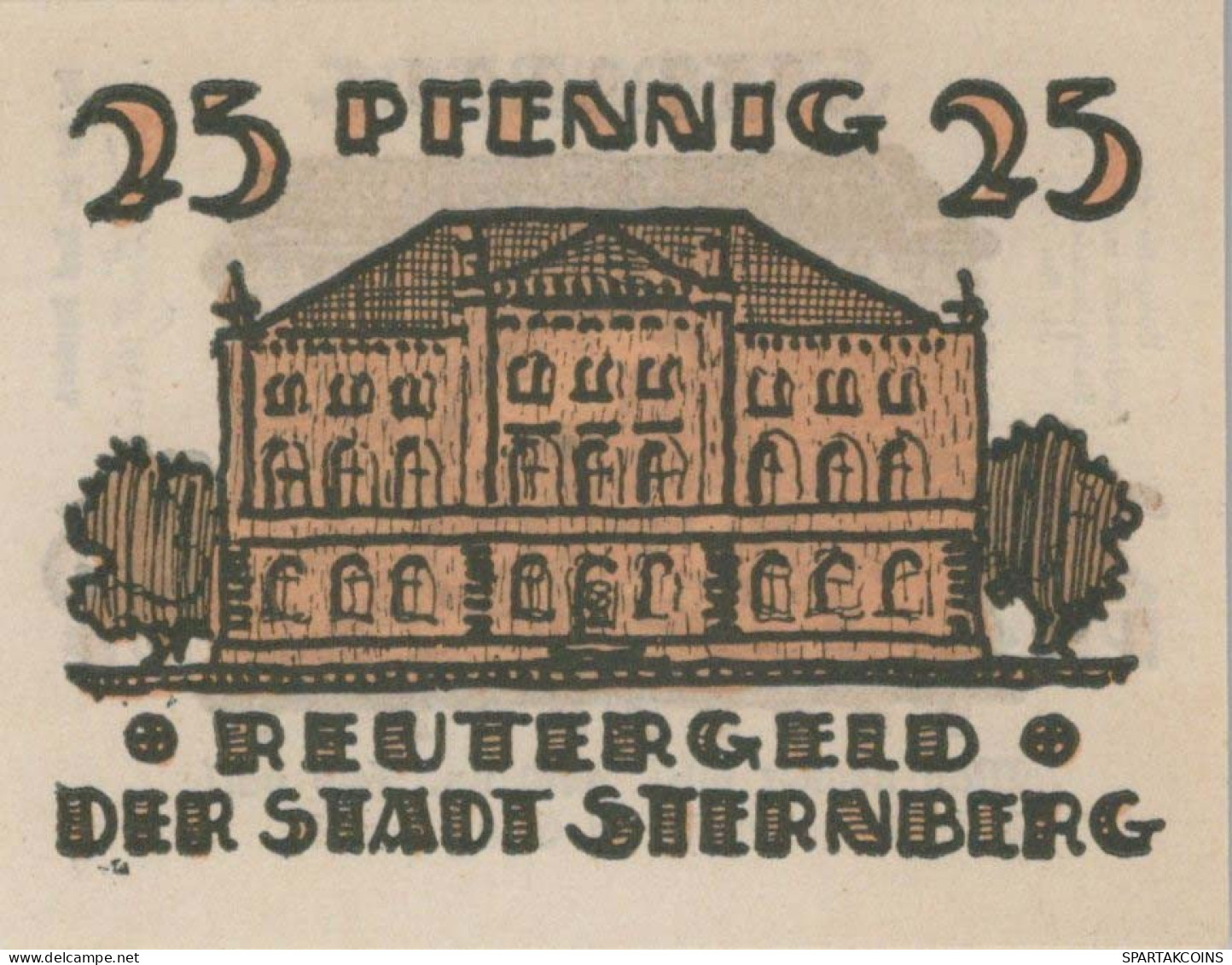 25 PFENNIG 1922 Stadt STERNBERG Mecklenburg-Schwerin UNC DEUTSCHLAND #PI946 - [11] Local Banknote Issues