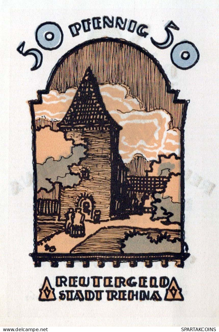 25 PFENNIG 1922 Stadt REHNA Mecklenburg-Schwerin UNC DEUTSCHLAND Notgeld #PI556 - [11] Local Banknote Issues