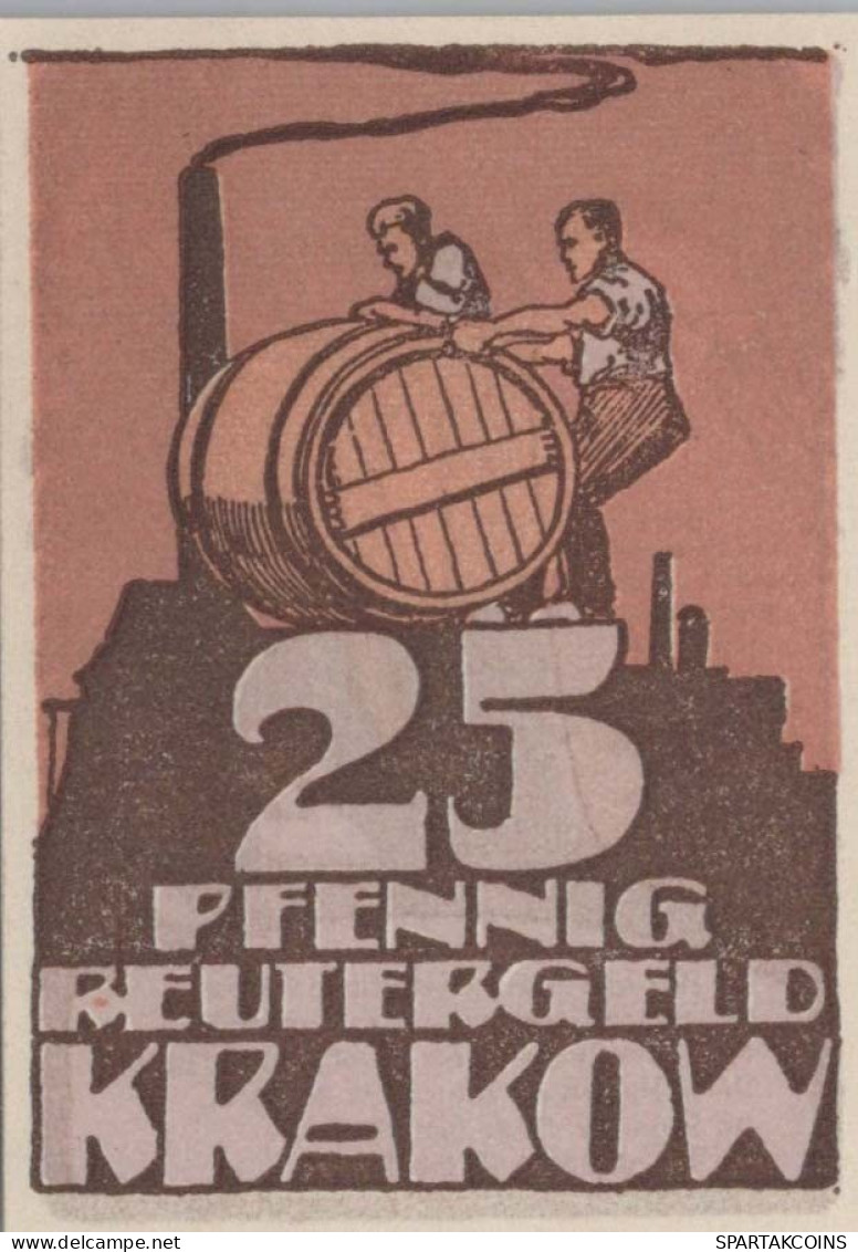 25 PFENNIG 1922 Stadt KRAKOW AM SEE Mecklenburg-Schwerin DEUTSCHLAND #PG342 - [11] Local Banknote Issues