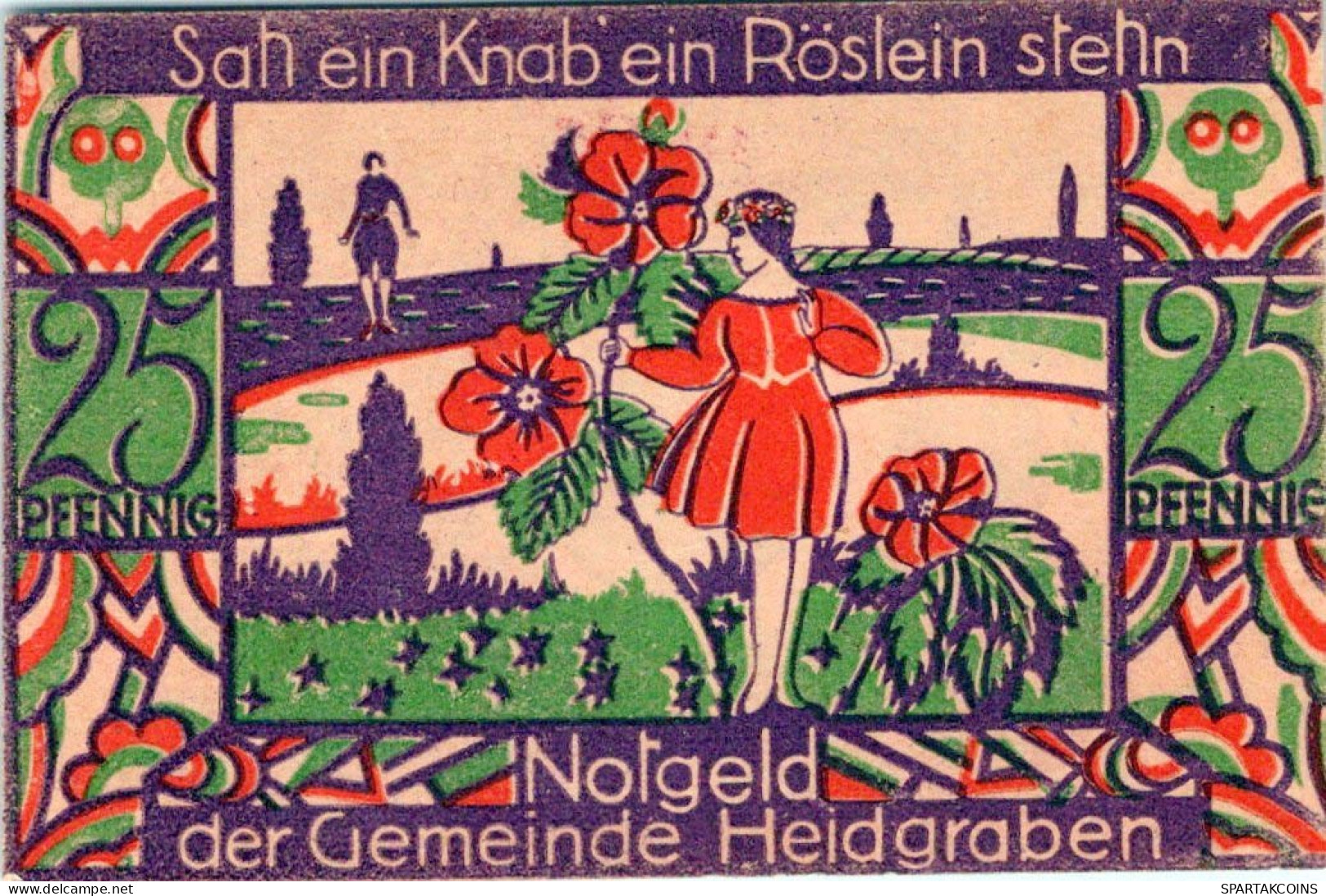 25 PFENNIG 1922 Stadt HEIDGRABEN Schleswig-Holstein UNC DEUTSCHLAND #PH216 - [11] Emissions Locales