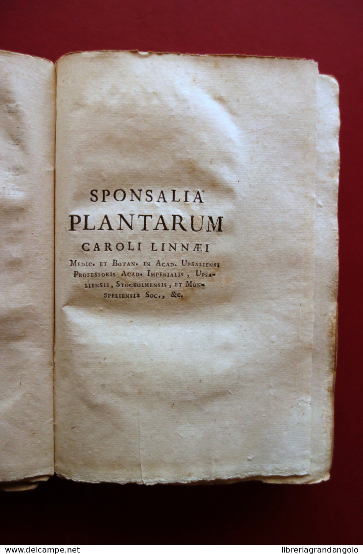 Caroli Linnaei Opera Varia Fundamenta Botanica Sponsalia Plantarum Lucae 1758