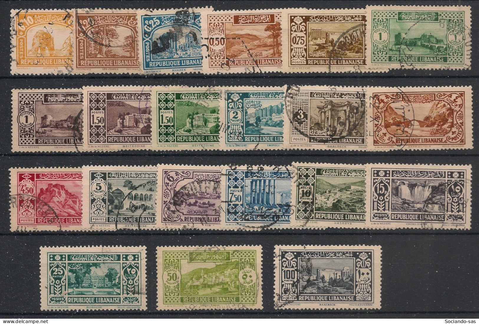 GRAND LIBAN - 1930-35 - N°YT. 128 à 148 - Série Complète - Oblitéré / Used - Oblitérés