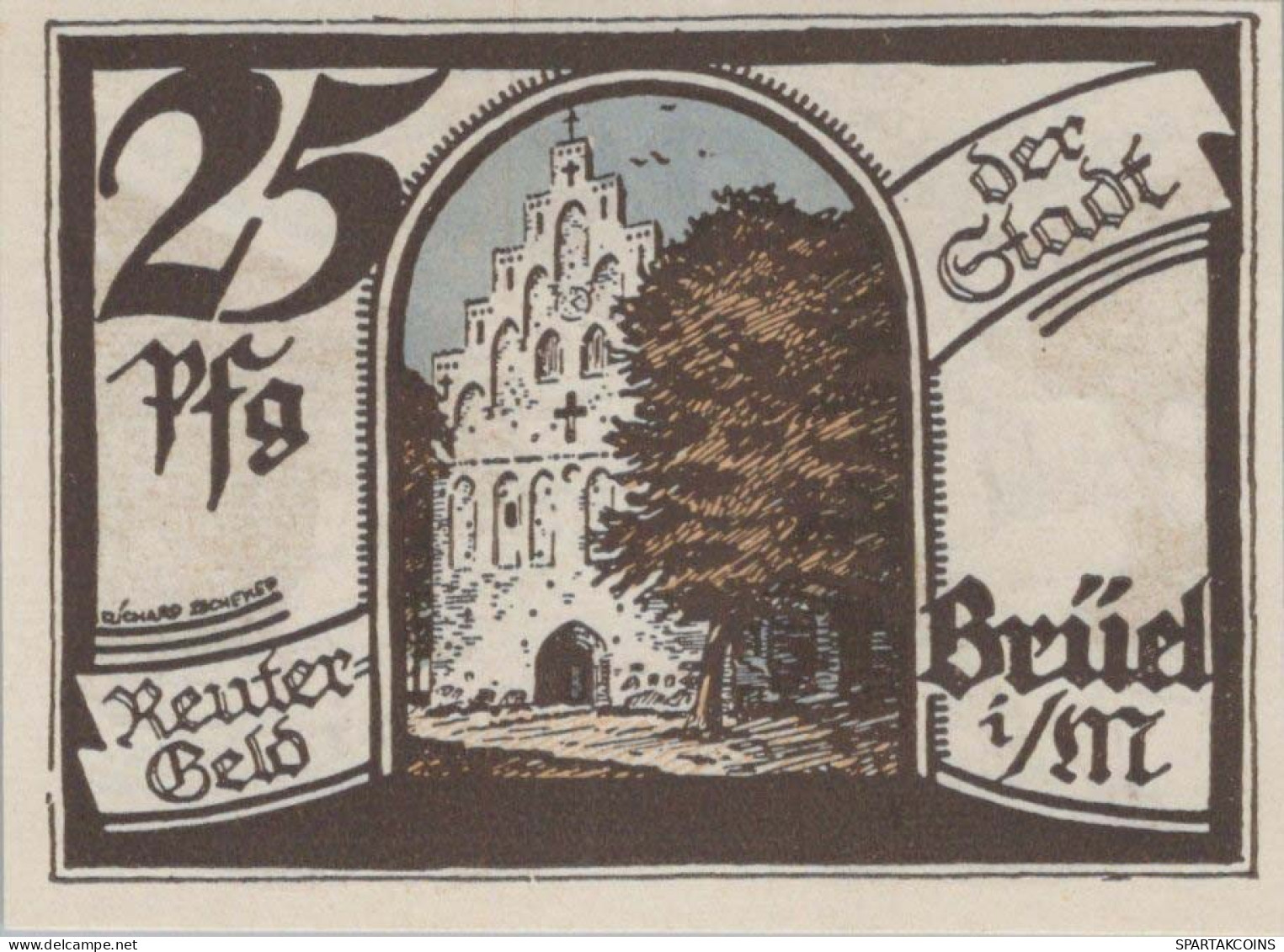 25 PFENNIG 1922 Stadt BRÜEL Mecklenburg-Schwerin DEUTSCHLAND Notgeld #PJ130 - [11] Emissions Locales