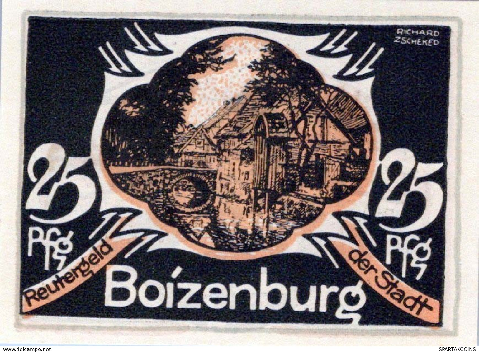 25 PFENNIG 1922 Stadt BOIZENBURG Mecklenburg-Schwerin UNC DEUTSCHLAND #PI496 - [11] Local Banknote Issues