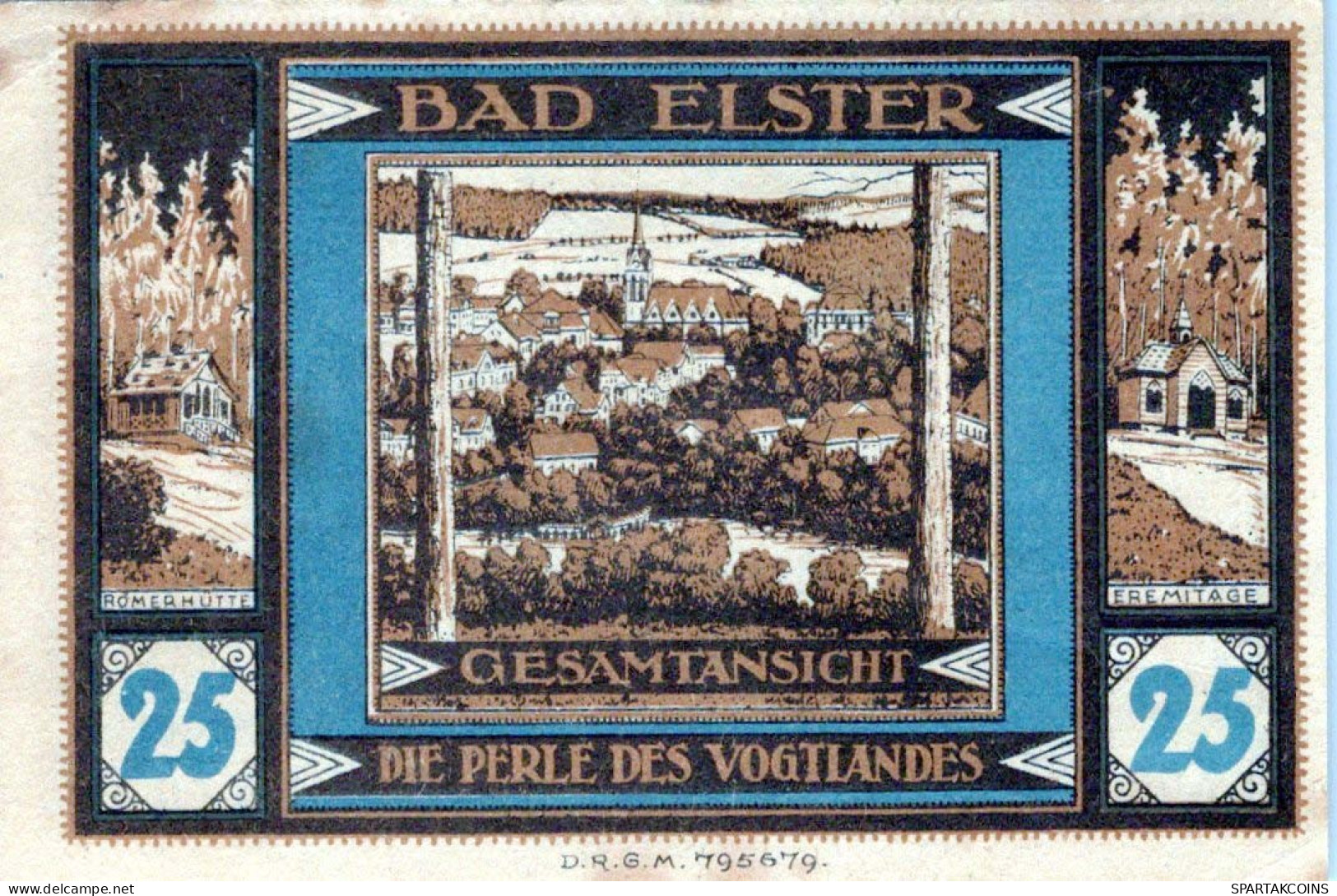 25 PFENNIG 1922 Stadt BAD ELSTER Saxony UNC DEUTSCHLAND Notgeld Banknote #PC931 - [11] Emissions Locales