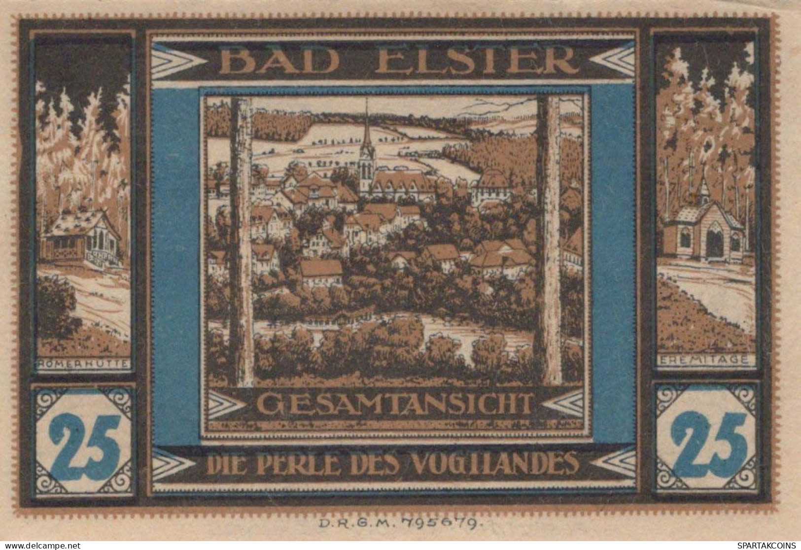 25 PFENNIG 1922 Stadt BAD ELSTER Saxony UNC DEUTSCHLAND Notgeld Banknote #PC939 - [11] Local Banknote Issues