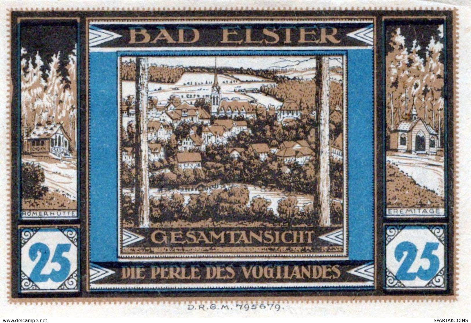 25 PFENNIG 1922 Stadt BAD ELSTER Saxony UNC DEUTSCHLAND Notgeld Banknote #PC939 - [11] Local Banknote Issues