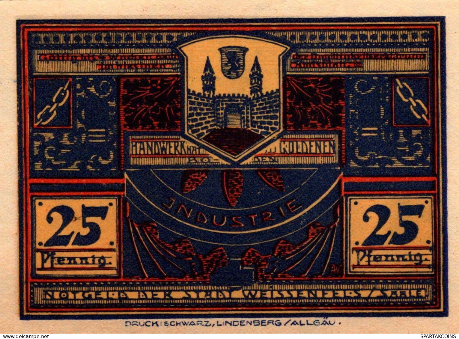 25 PFENNIG 1921 Stadt WEISSENFELS Saxony UNC DEUTSCHLAND Notgeld Banknote #PI010 - [11] Emissions Locales
