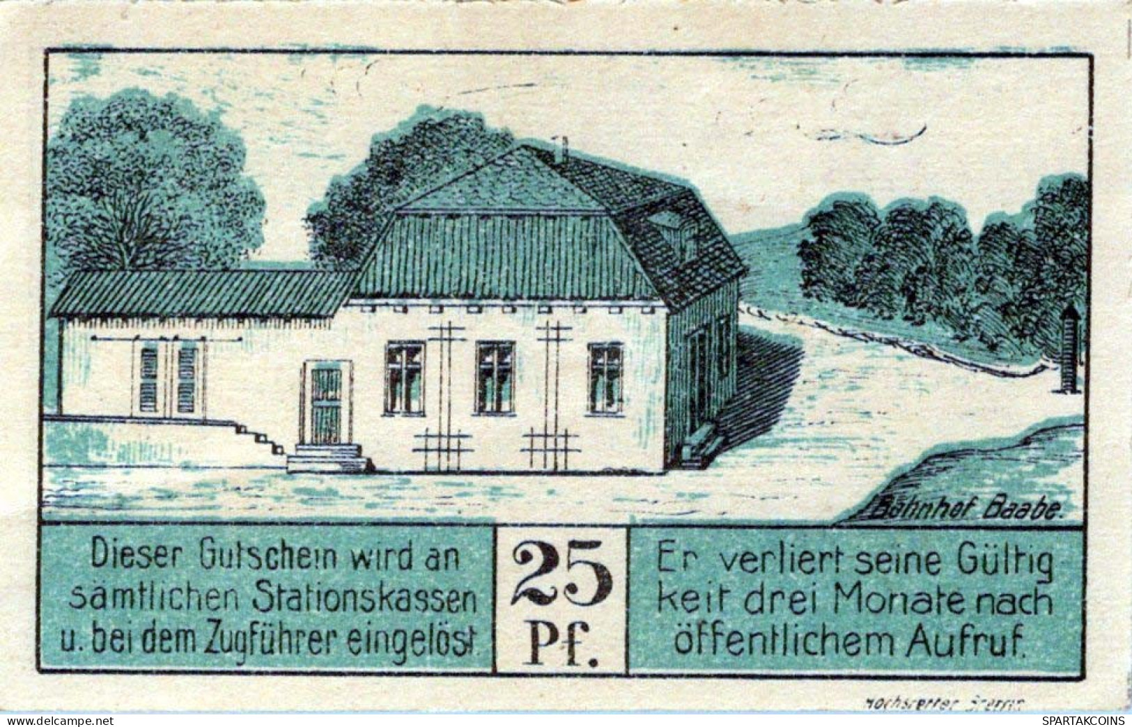 25 PFENNIG 1921 Stadt STETTIN Pomerania UNC DEUTSCHLAND Notgeld Banknote #PC356 - [11] Emissions Locales