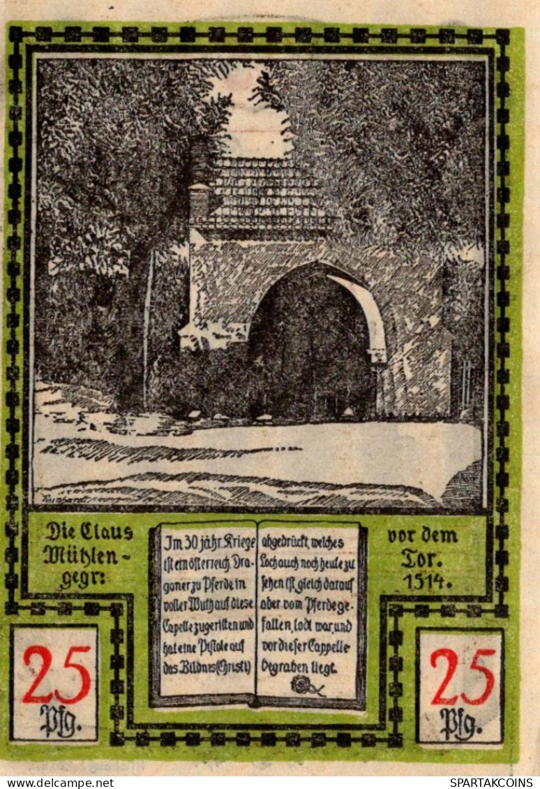 25 PFENNIG 1921 Stadt SOLDIN Brandenburg UNC DEUTSCHLAND Notgeld Banknote #PH513 - Lokale Ausgaben