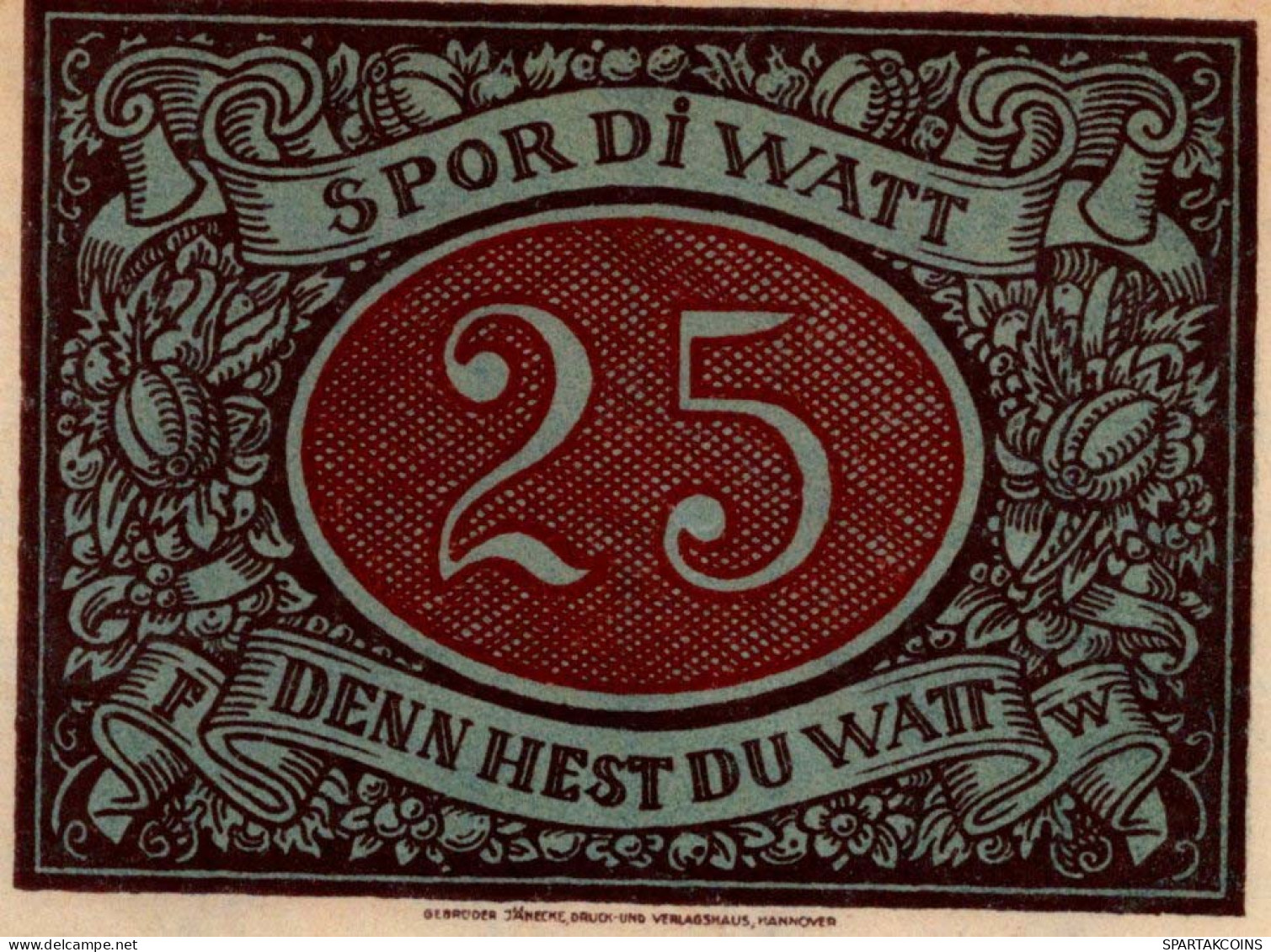 25 PFENNIG 1921 Stadt SCHNEVERDINGEN Hanover UNC DEUTSCHLAND Notgeld #PH960 - Lokale Ausgaben