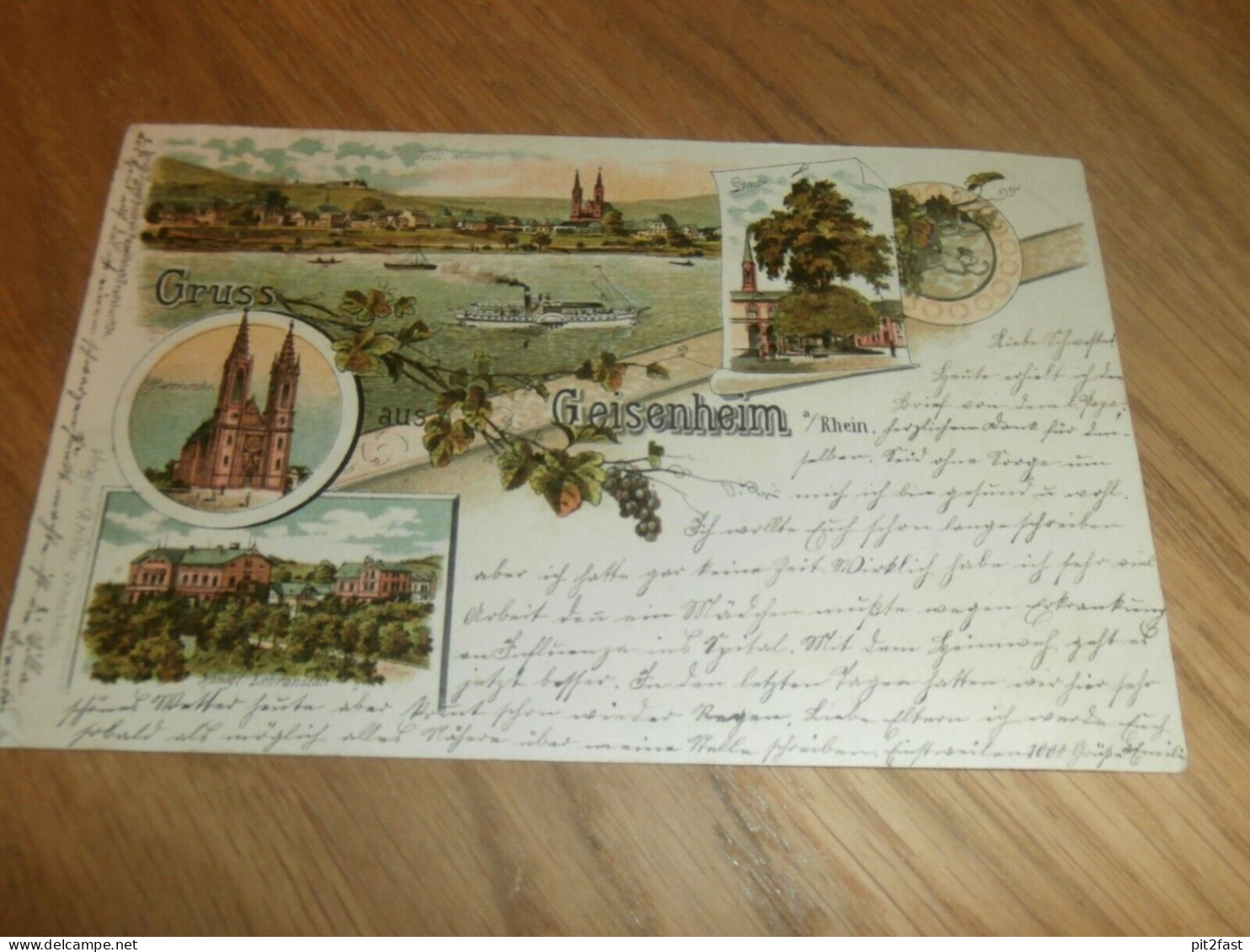 AK Geisenheim A. Rhein , 1900 , Litho , Ansichtskarte !!! - Ruedesheim A. Rh.