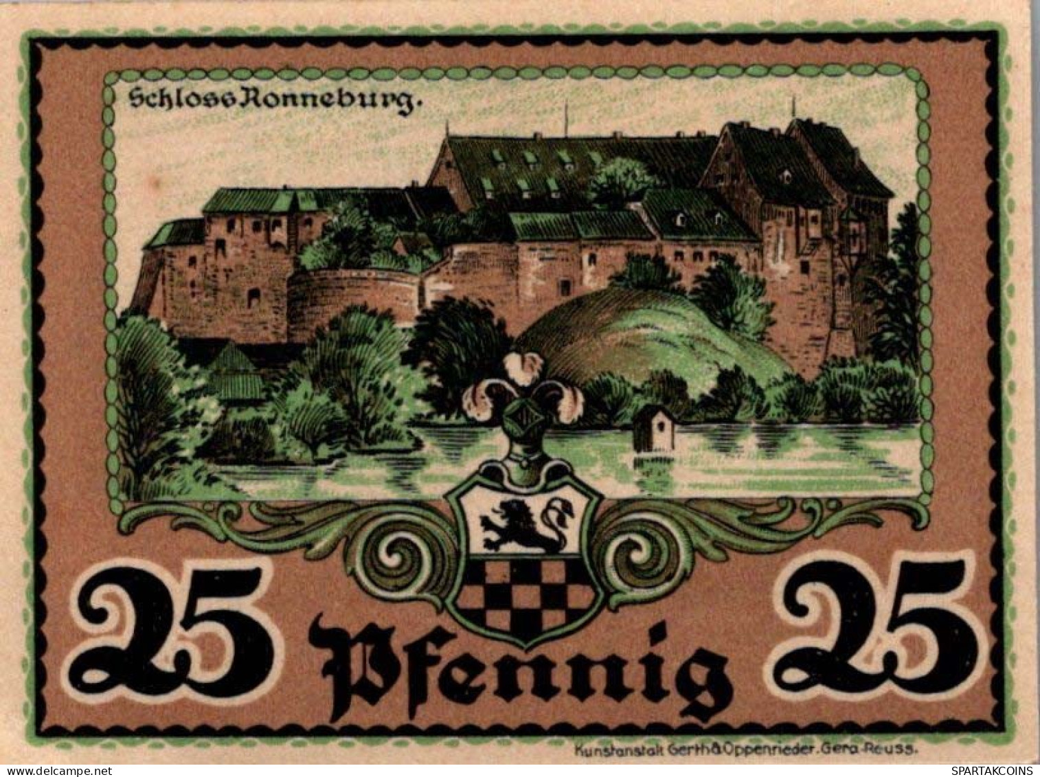 25 PFENNIG 1921 Stadt RONNEBURG Thuringia UNC DEUTSCHLAND Notgeld #PC333 - [11] Emissions Locales