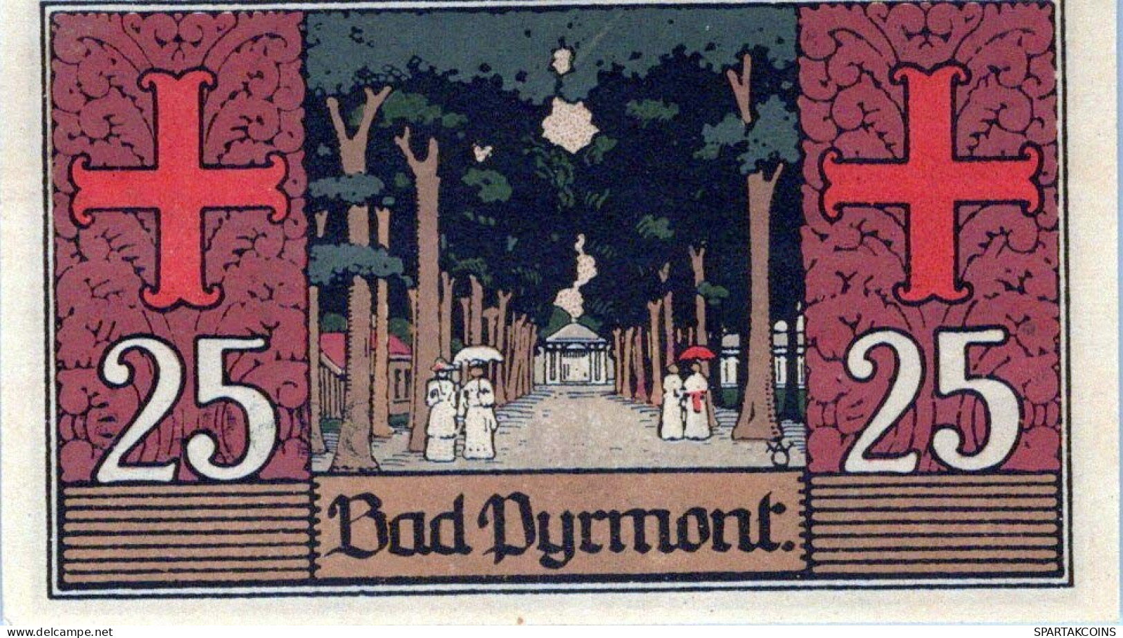 25 PFENNIG 1921 Stadt PYRMONT Waldeck-Pyrmont UNC DEUTSCHLAND Notgeld #PB800 - [11] Local Banknote Issues