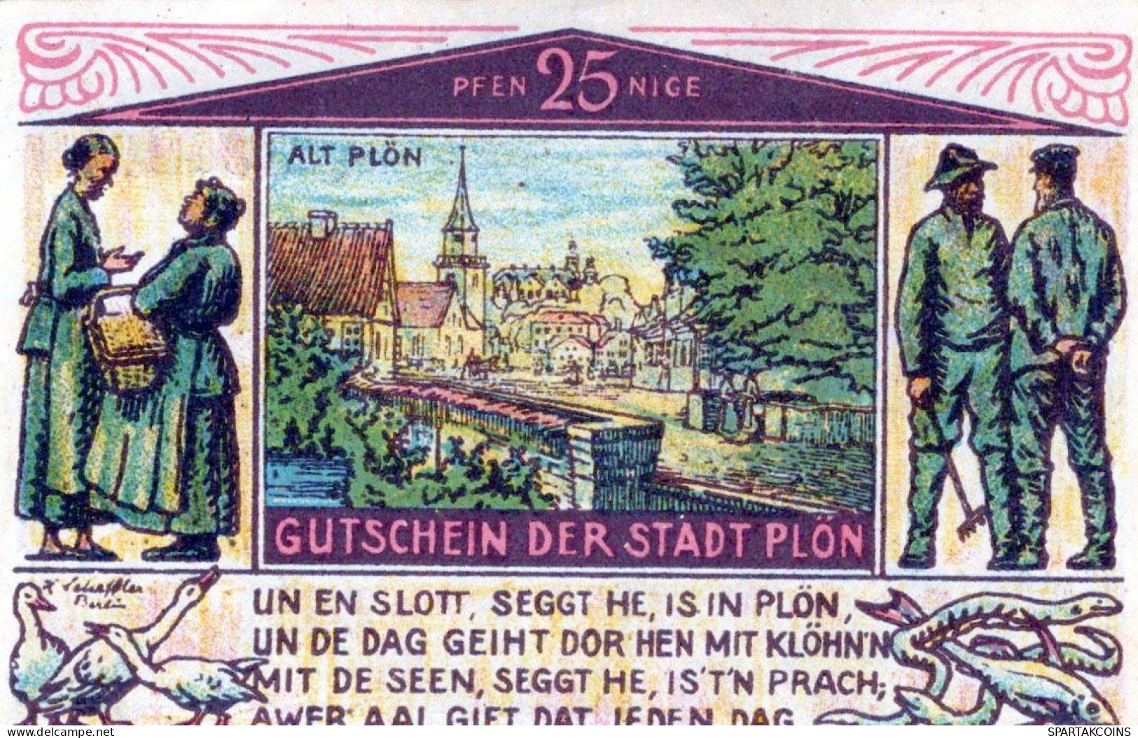25 PFENNIG 1921 Stadt PLÖN Schleswig-Holstein DEUTSCHLAND Notgeld #PF997 - [11] Emissions Locales