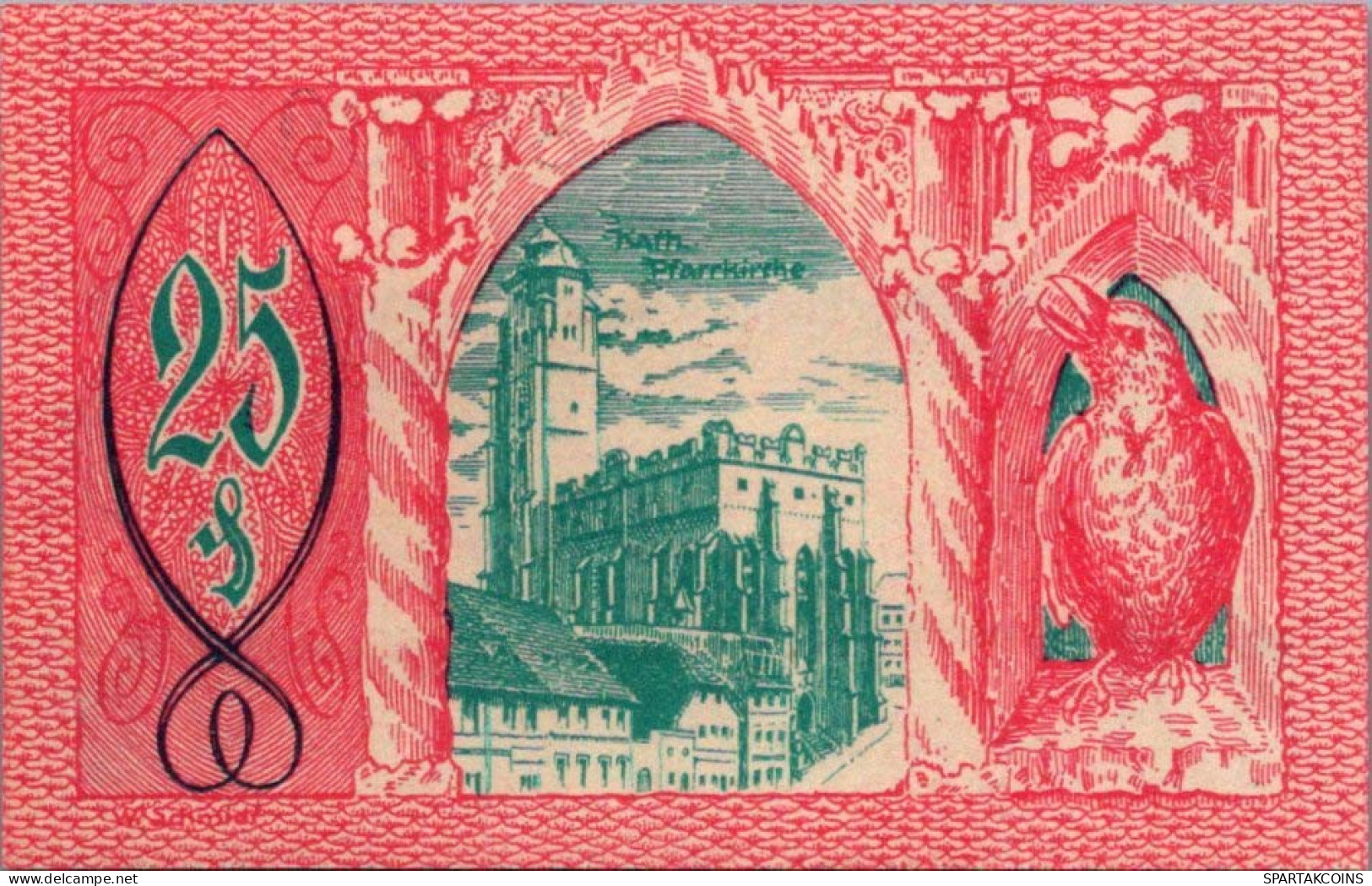 25 PFENNIG 1921 Stadt PATSCHKAU Oberen Silesia DEUTSCHLAND Notgeld #PD545 - [11] Local Banknote Issues
