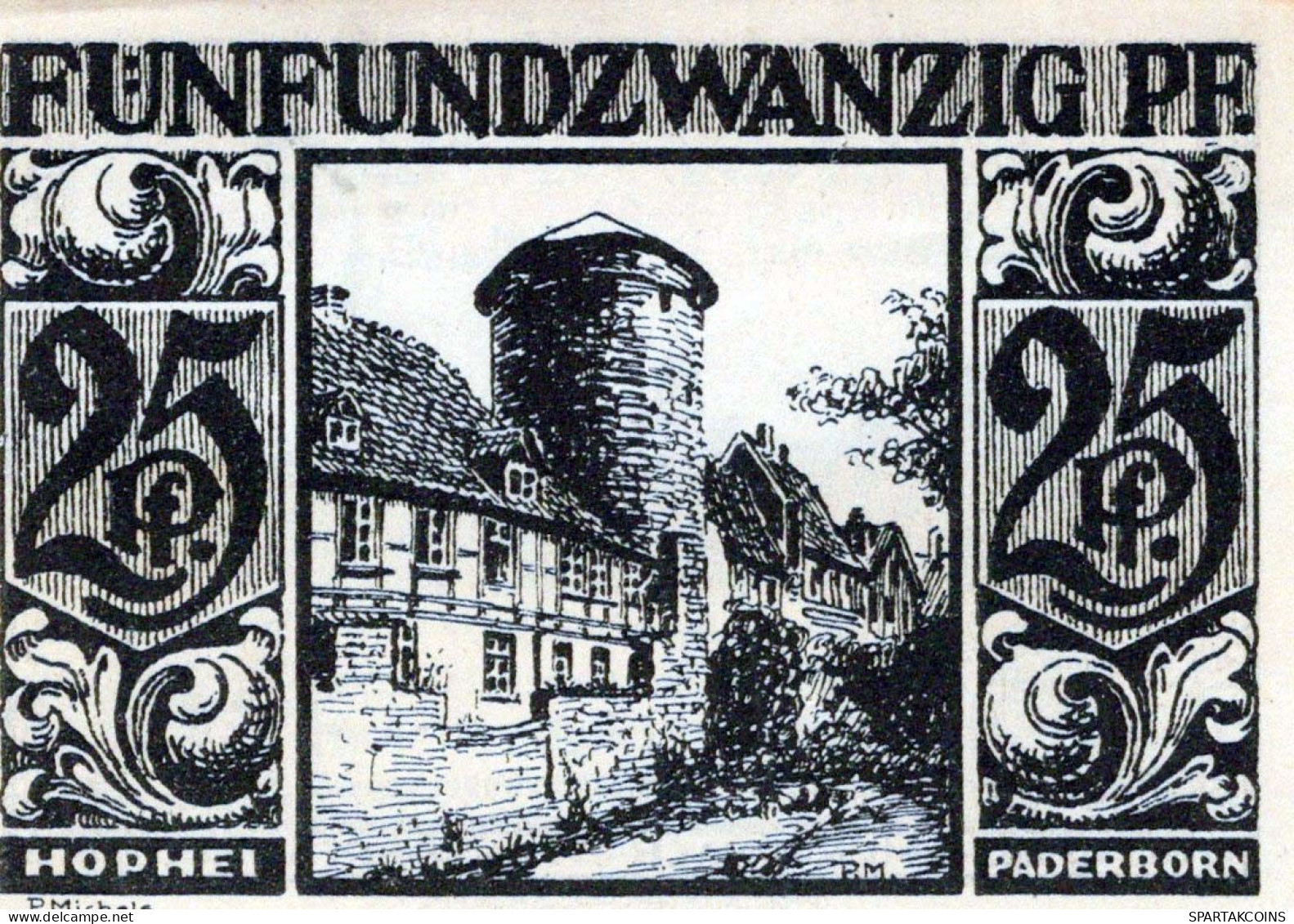25 PFENNIG 1921 Stadt PADERBORN Westphalia UNC DEUTSCHLAND Notgeld #PI882 - [11] Emissions Locales