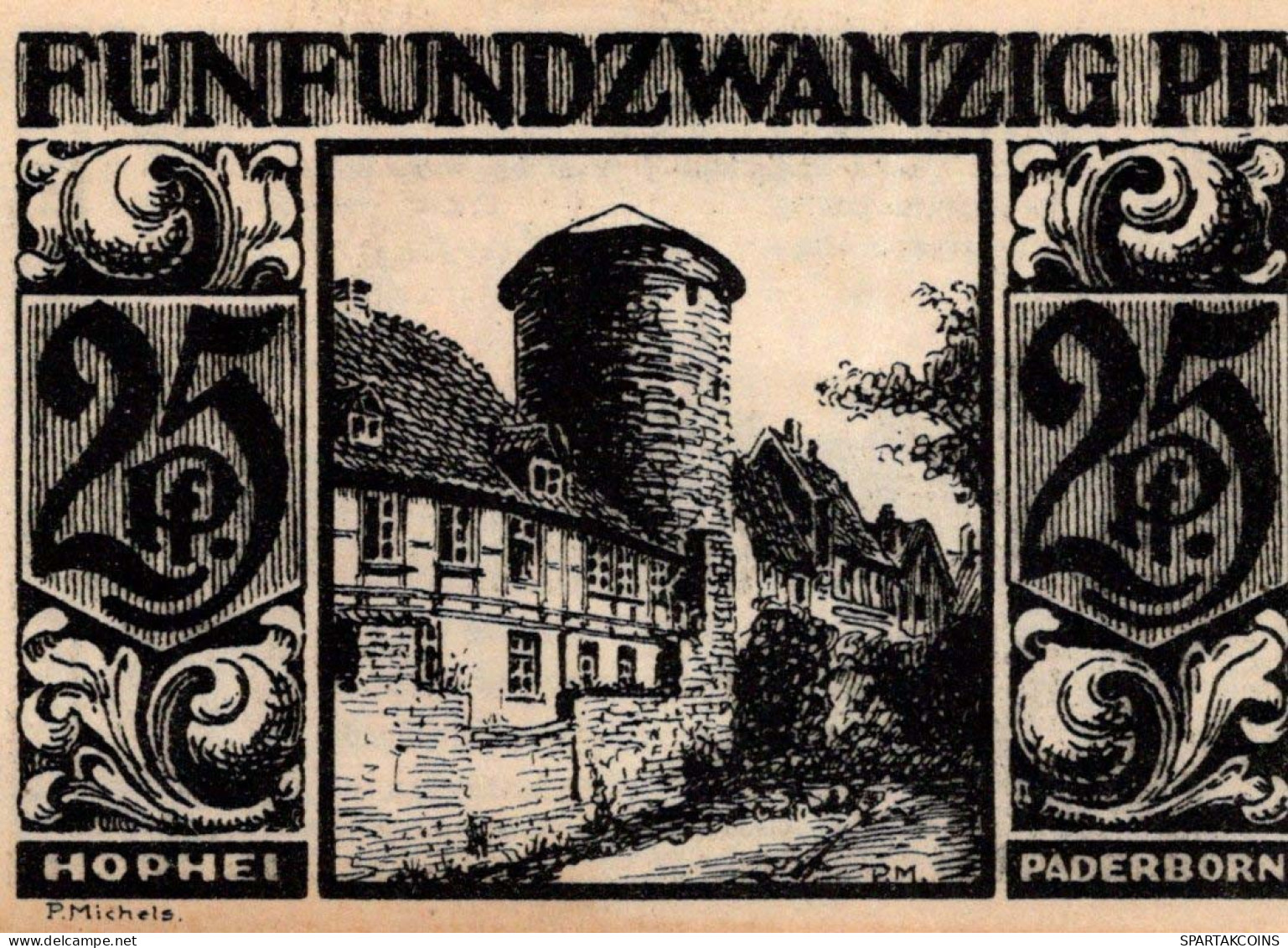 25 PFENNIG 1921 Stadt PADERBORN Westphalia UNC DEUTSCHLAND Notgeld #PI883 - Lokale Ausgaben