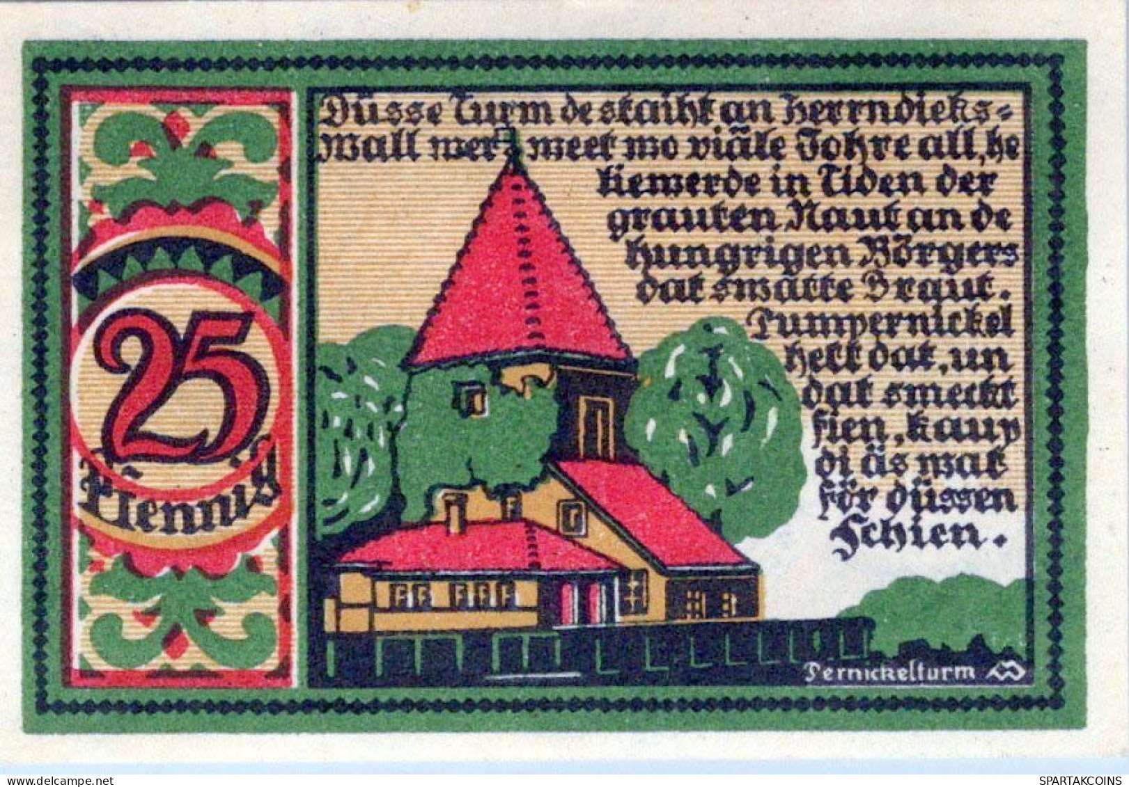 25 PFENNIG 1921 Stadt OSNABRÜCK Hanover UNC DEUTSCHLAND Notgeld Banknote #PI822 - [11] Emissions Locales