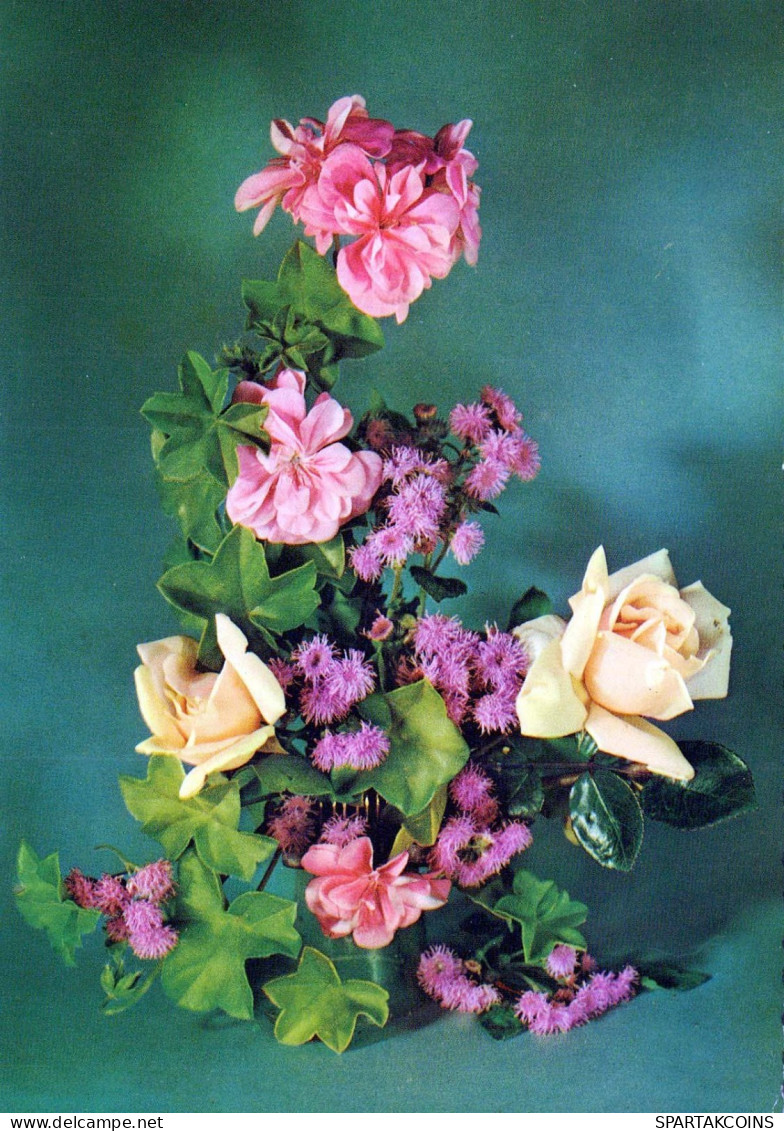 FLOWERS Vintage Ansichtskarte Postkarte CPSM #PAS051.DE - Fleurs