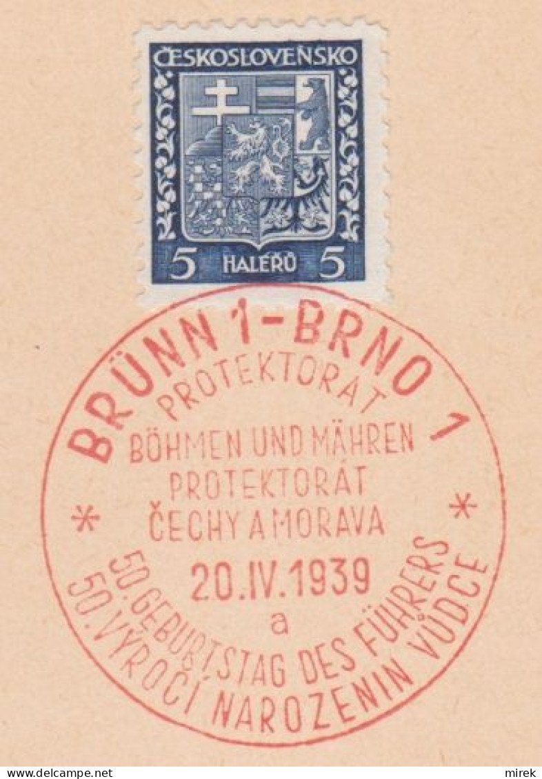005/ Commemorative Stamp PR 4, Date 20.4.39, Letter "a" - Briefe U. Dokumente