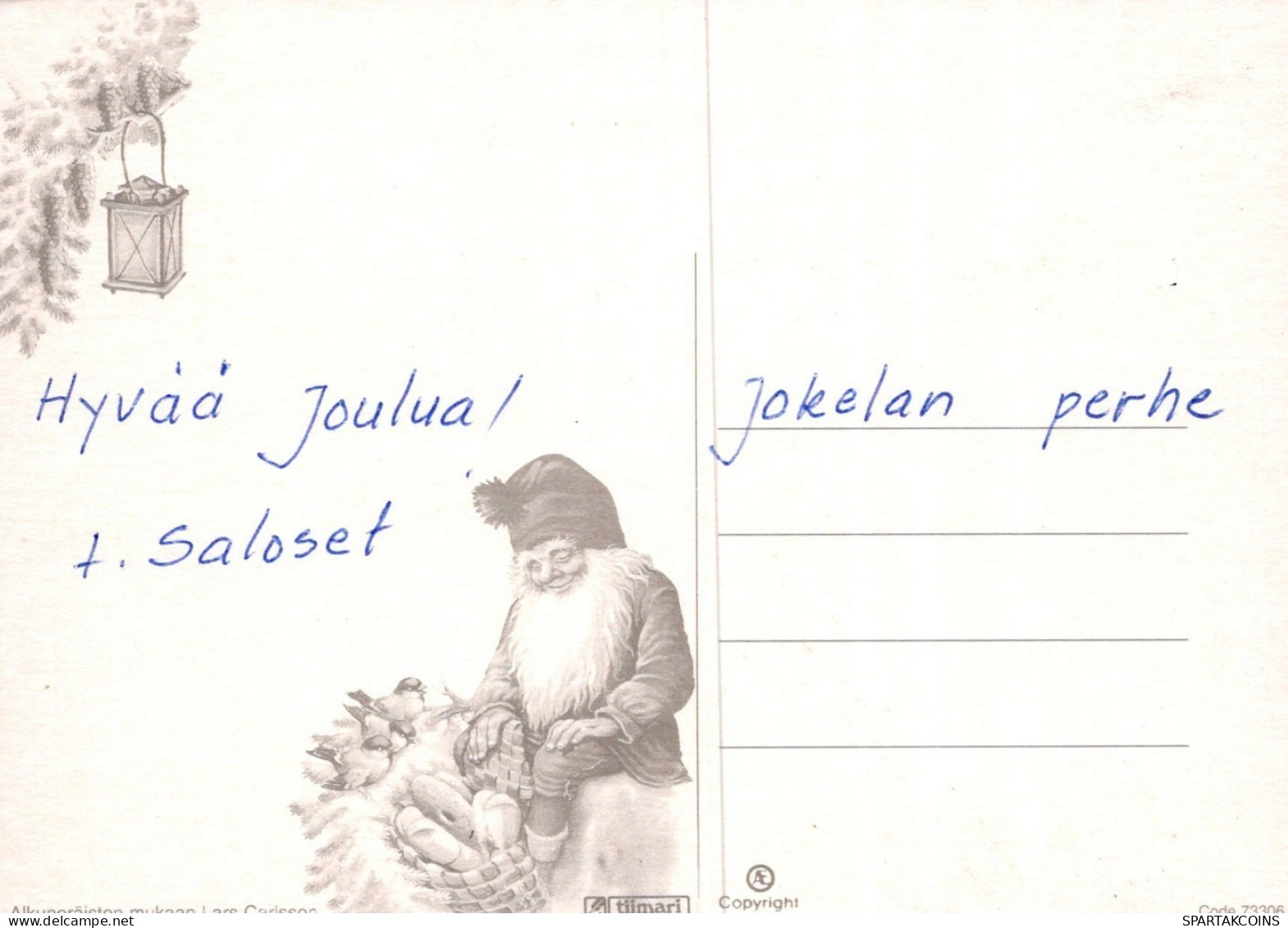 WEIHNACHTSMANN SANTA CLAUS WEIHNACHTSFERIEN Vintage Postkarte CPSM #PAK936.DE - Kerstman