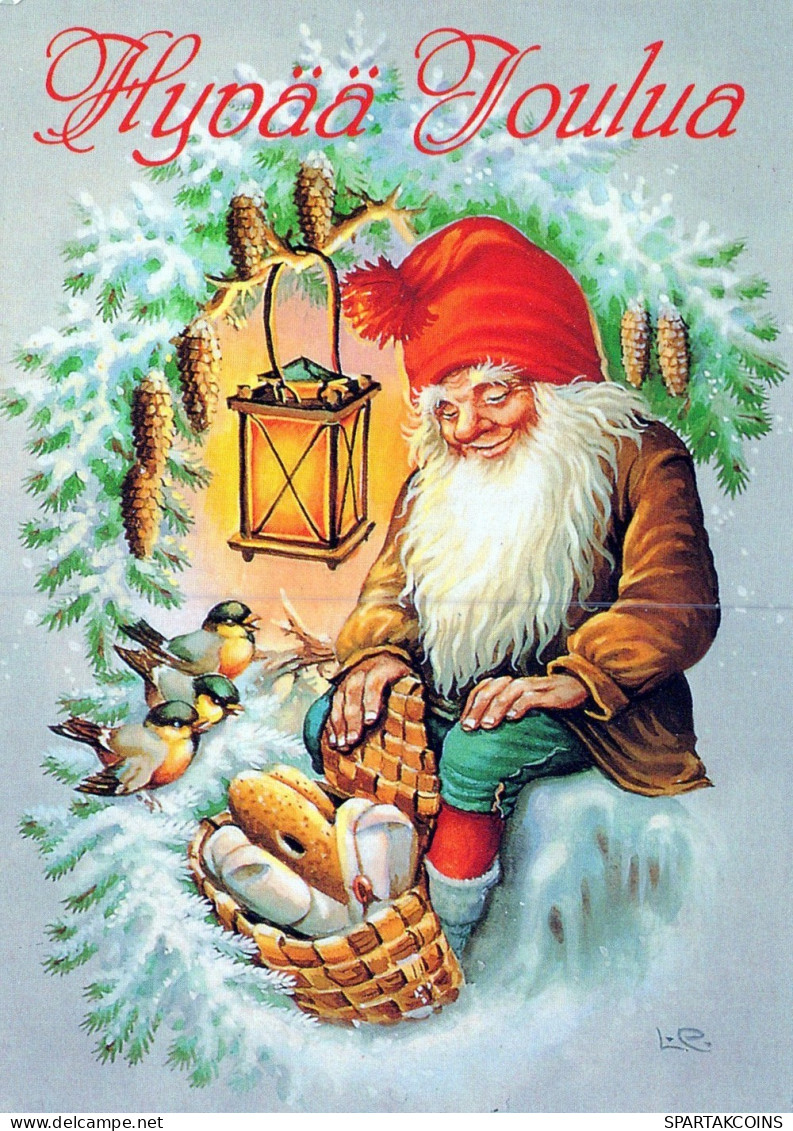 WEIHNACHTSMANN SANTA CLAUS WEIHNACHTSFERIEN Vintage Postkarte CPSM #PAK936.DE - Kerstman