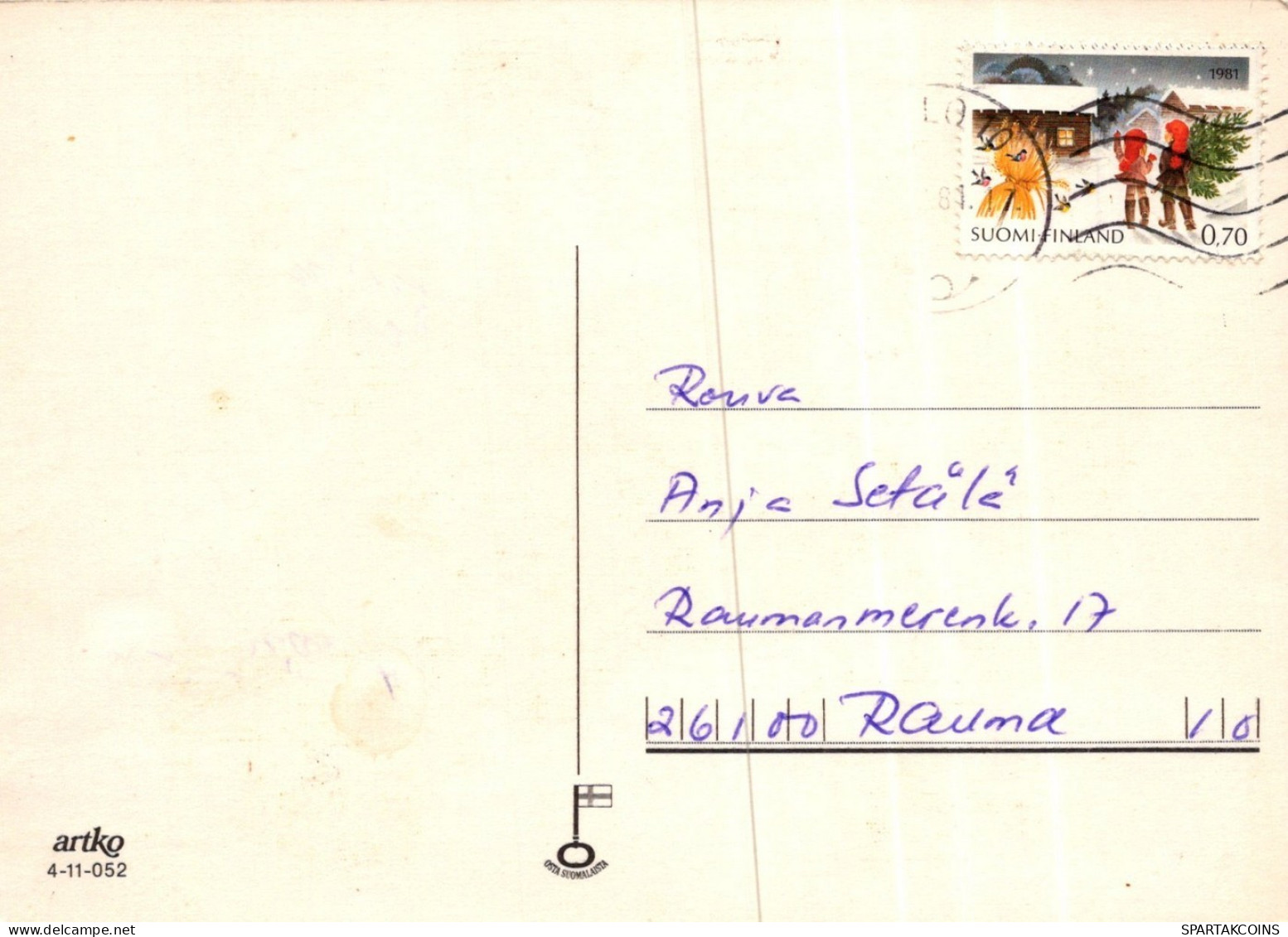 WEIHNACHTSMANN SANTA CLAUS WEIHNACHTSFERIEN Vintage Postkarte CPSM #PAK397.DE - Kerstman
