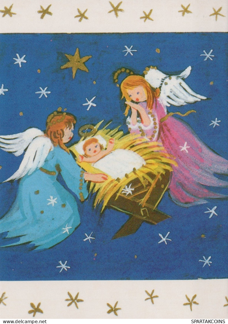 ENGEL WEIHNACHTSFERIEN Feiern & Feste Vintage Ansichtskarte Postkarte CPSM #PAH833.DE - Angels