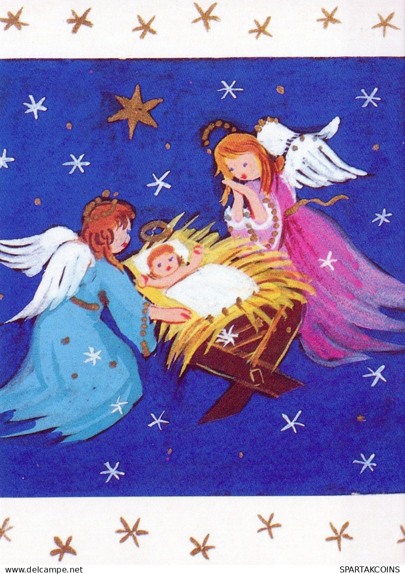 ENGEL WEIHNACHTSFERIEN Feiern & Feste Vintage Ansichtskarte Postkarte CPSM #PAH833.DE - Angels