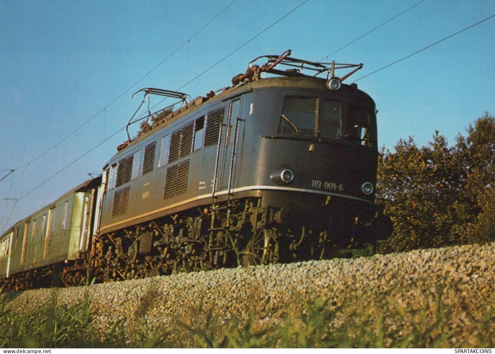 ZUG Schienenverkehr Eisenbahnen Vintage Ansichtskarte Postkarte CPSM #PAA961.DE - Trains