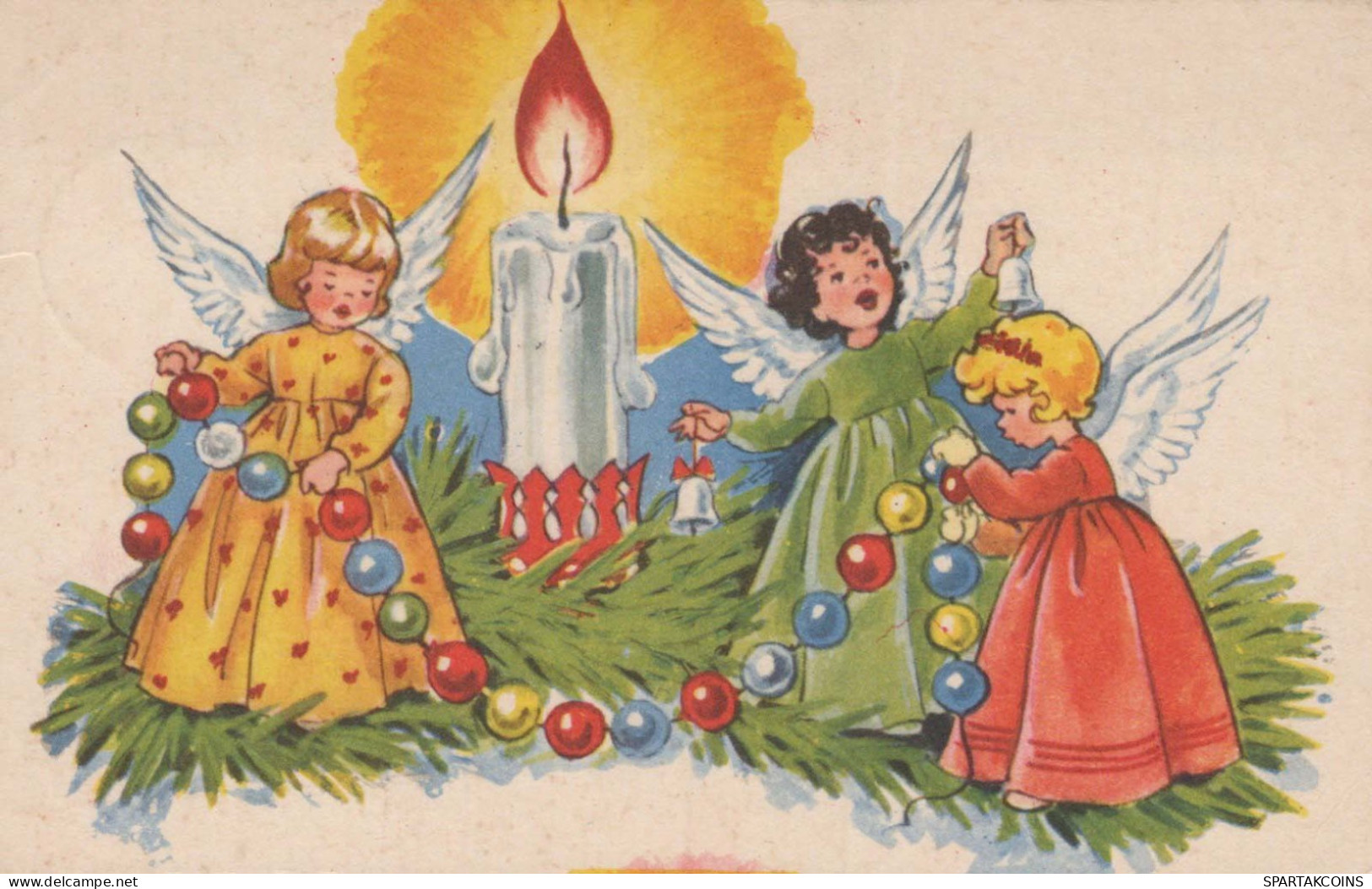 ANGELO Natale Vintage Cartolina CPA #PKE132.IT - Angels