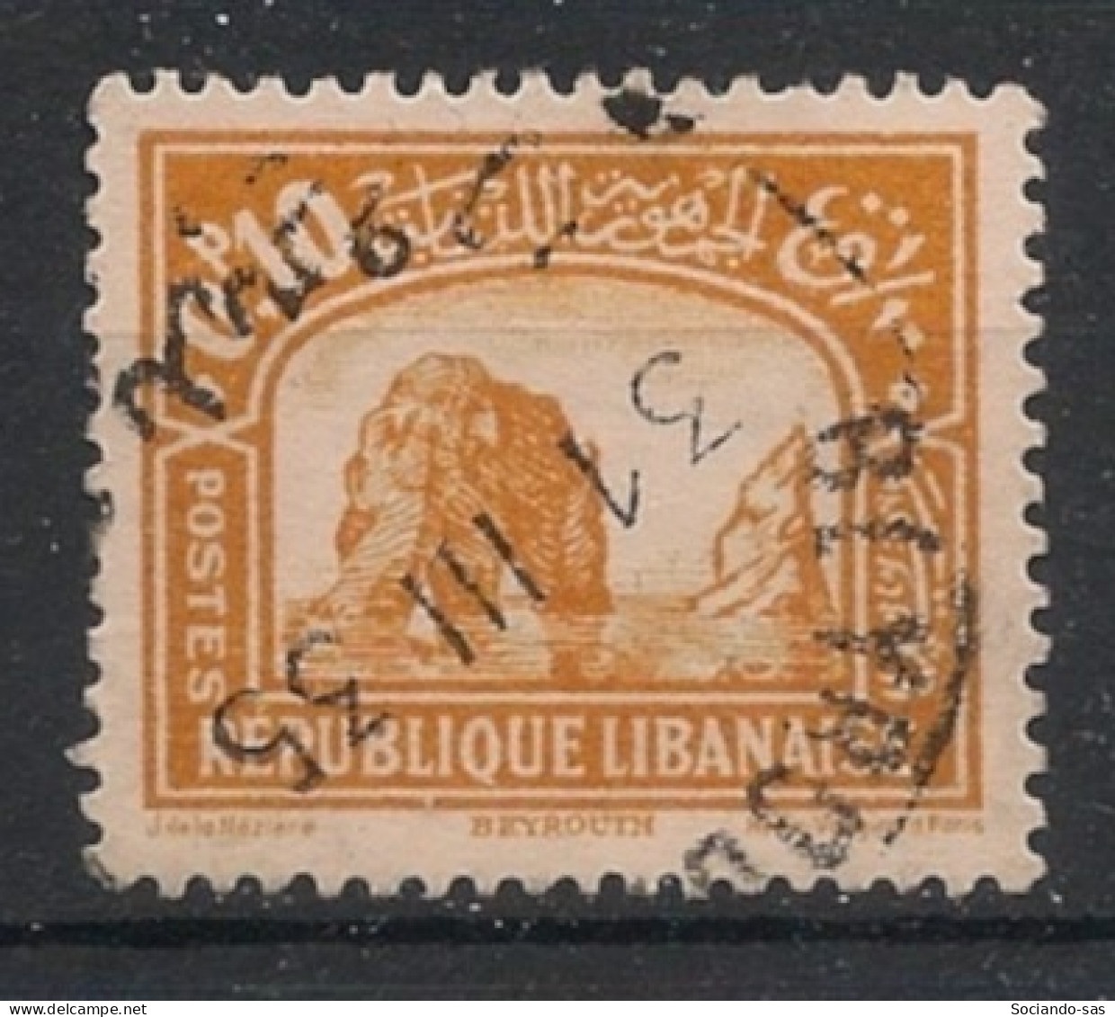 GRAND LIBAN - 1930-35 - N°YT. 128 - Beyrouth 0pi10 Jaune-brun - Oblitéré / Used - Oblitérés