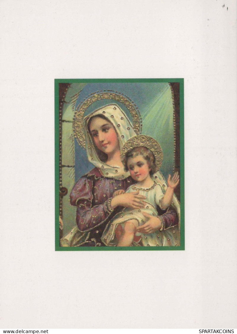 Vergine Maria Madonna Gesù Bambino Religione Vintage Cartolina CPSM #PBQ141.IT - Vierge Marie & Madones