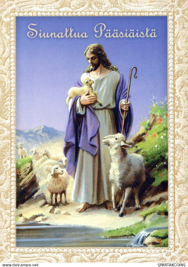 CRISTO SANTO Cristianesimo Religione Vintage Cartolina CPSM #PBP881.IT - Jesus