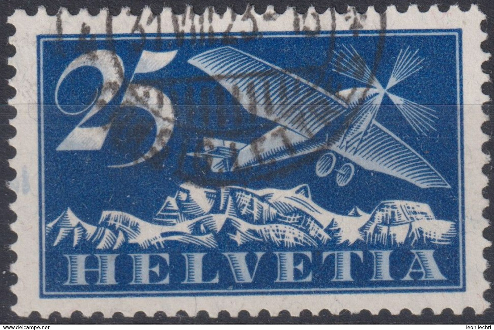 1923 Flugpost Schweiz ⵙ Zum:CH F5, Mi:CH 180x,Yt:CH PA5, Eindecker Flugzeug - Used Stamps