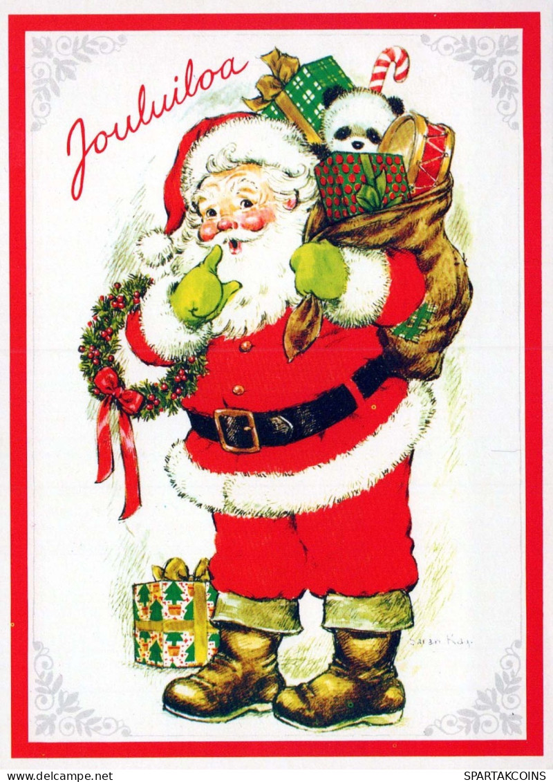 BABBO NATALE Buon Anno Natale Vintage Cartolina CPSM #PBL321.IT - Kerstman