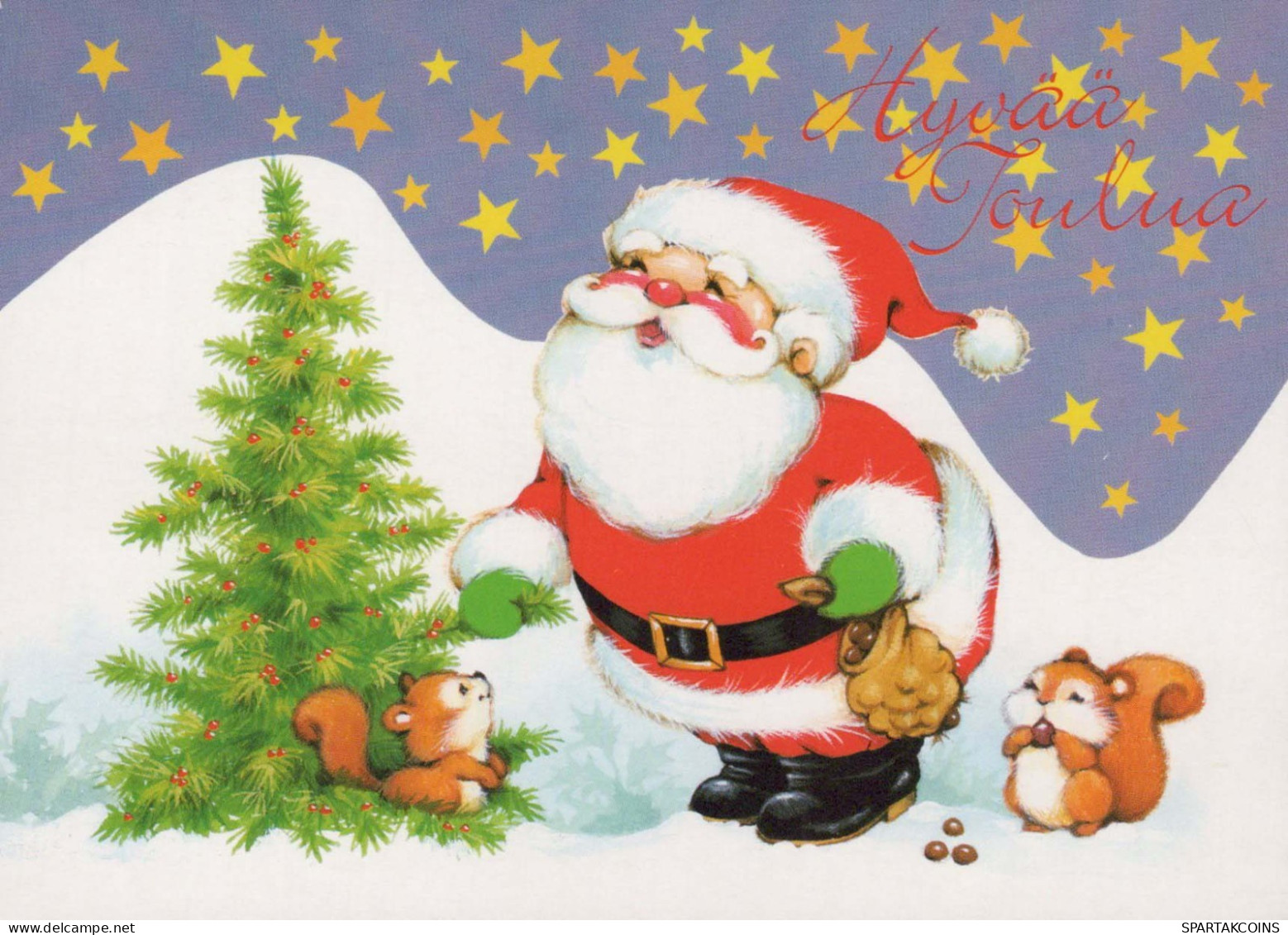 BABBO NATALE Buon Anno Natale Vintage Cartolina CPSM #PBB069.IT - Kerstman