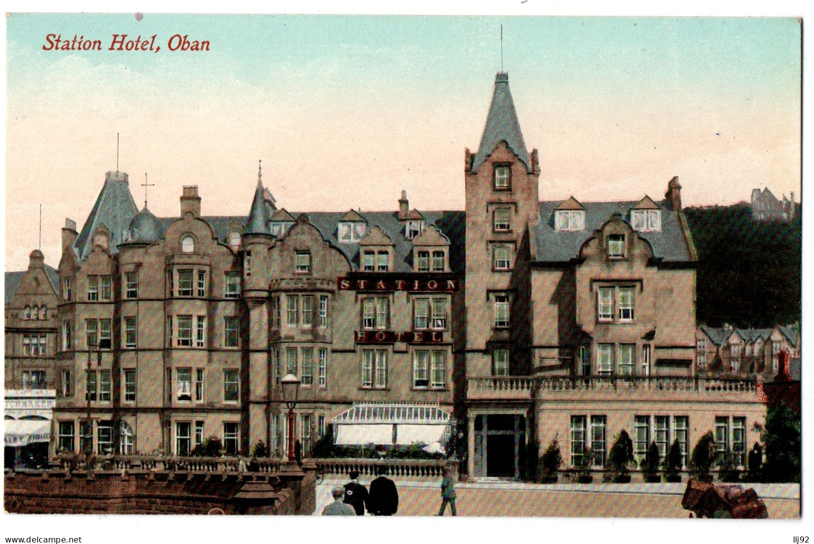 CPA ROYAUME UNI - OBAN - Station Hotel - UK Old Postcard - Argyllshire