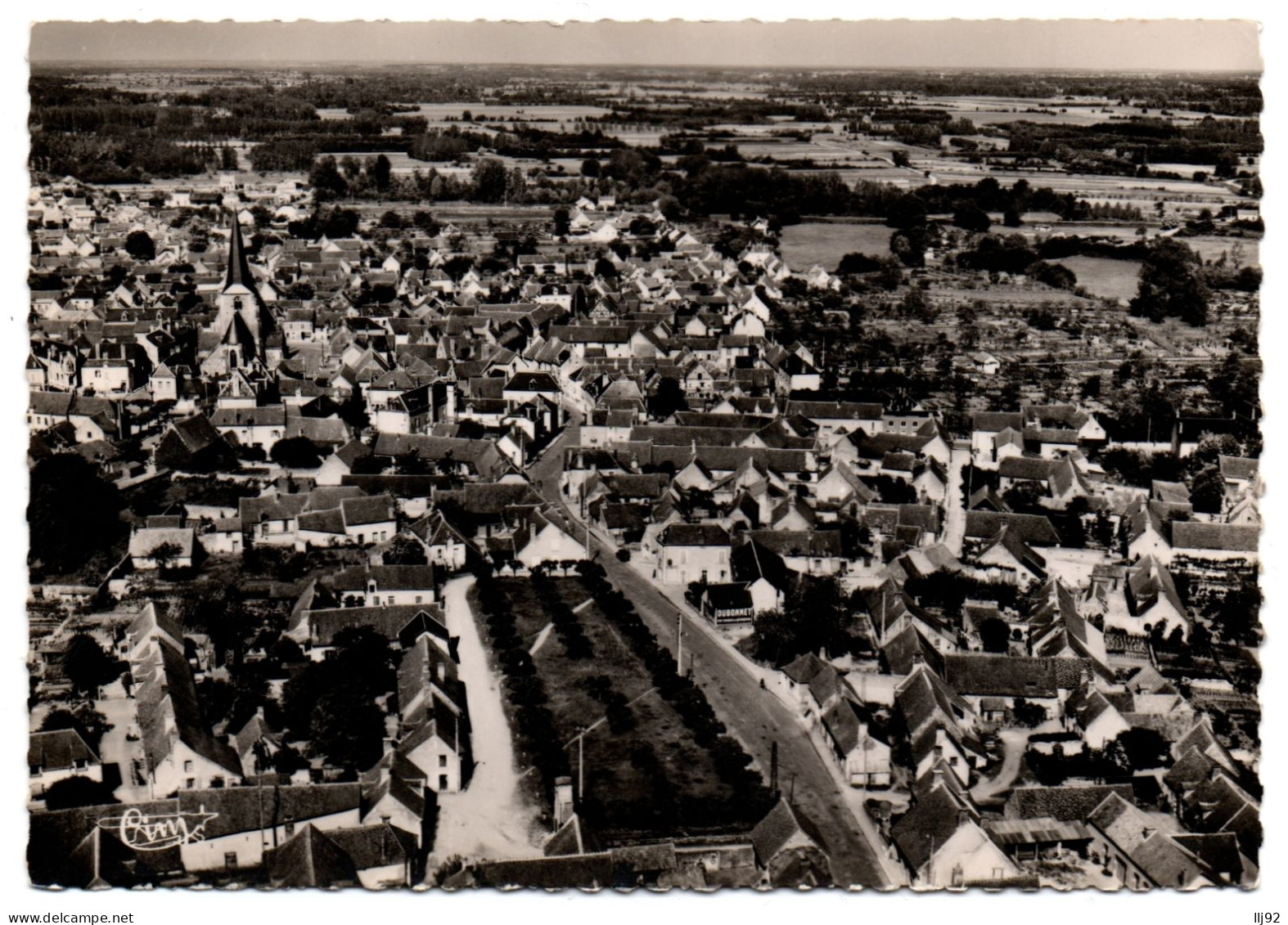 CPSM GF 36 - CHABRIS (Indre) - 14616. Vue Aérienne. Square Du Général Leclerc... - Other & Unclassified