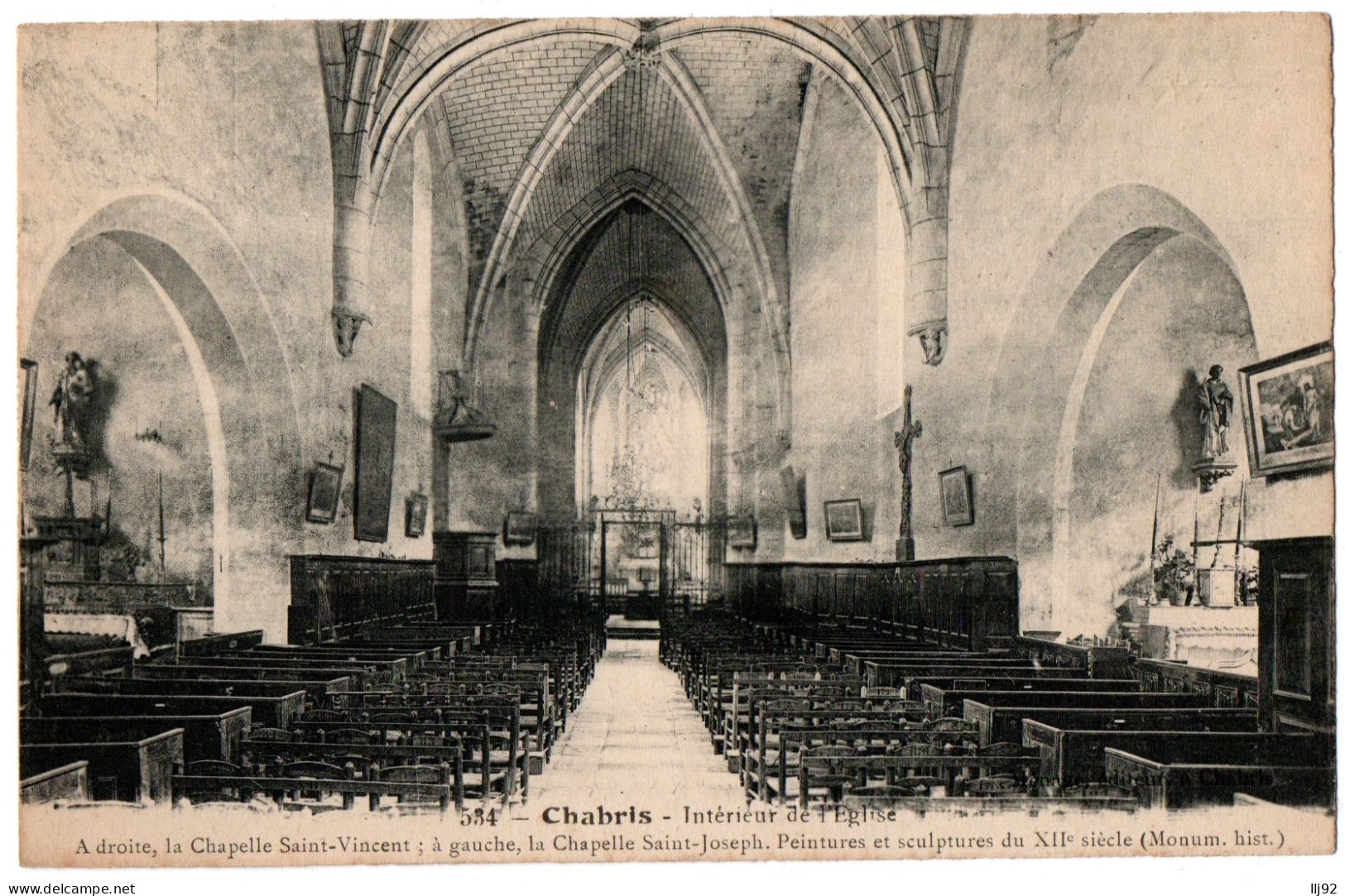 CPA 36 - CHABRIS (Indre) - 534. Intérieur De L'Eglise - Ed. Ménage - Other & Unclassified