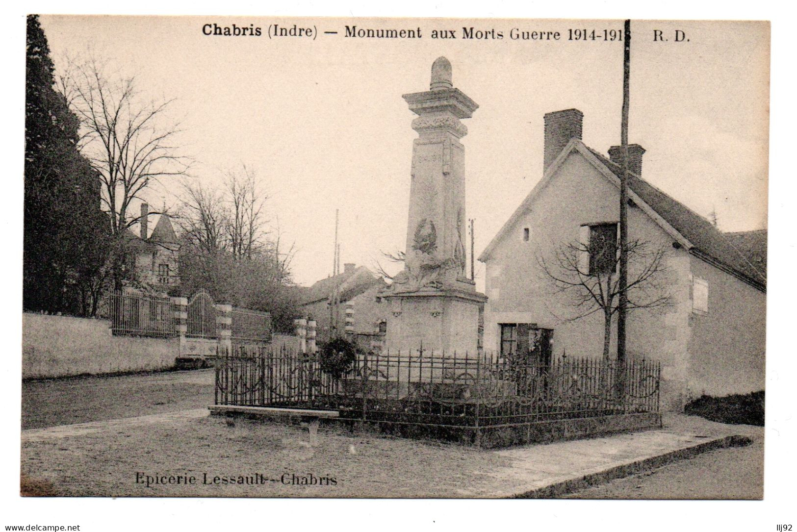CPA 36 - CHABRIS (Indre) - Monument Aux Morts Guerre 1914-1918 - R. D. - Other & Unclassified