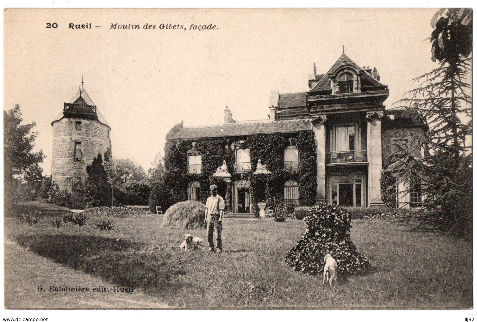 CPA 92 - RUEIL (Hauts De Seine) 20. Moulin Des Gibets, Façade (petite Animation) - Rueil Malmaison