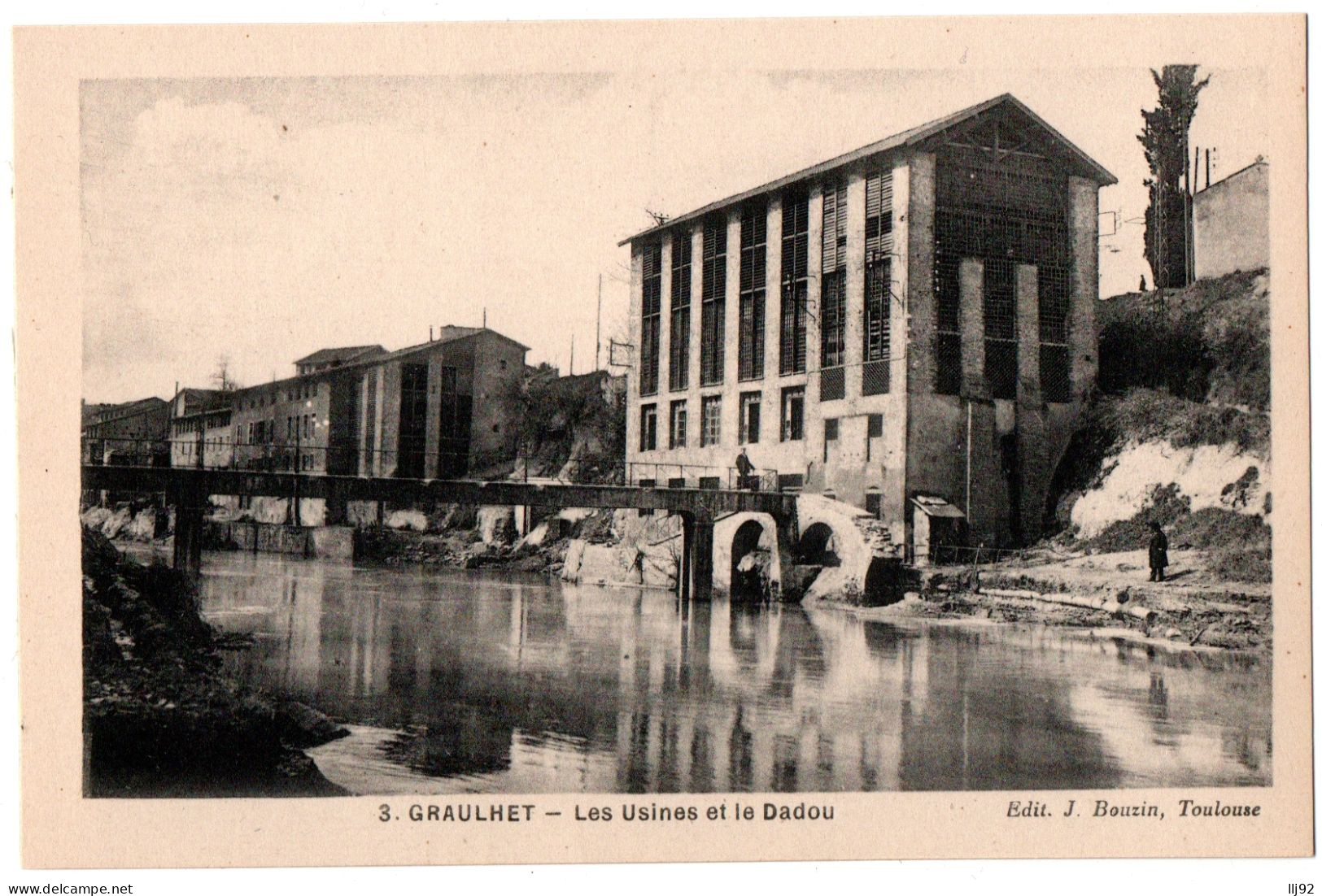 CPA 81 - GRAULHET (Tarn) - 3. Les Usines Et Le Dadou - Ed. J. Bouzin - Graulhet