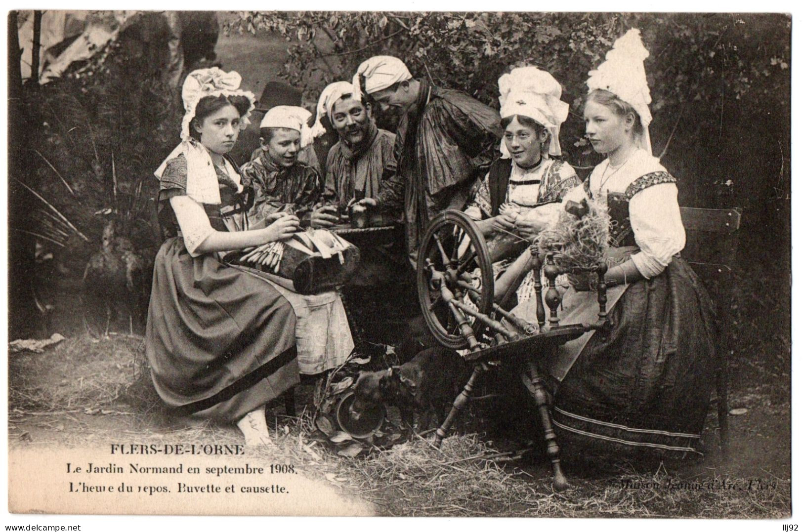 CPA 61 - FLERS (Orne) Jardin Normand 1908. L'heure Du Repos, Buvette Et Causette - Flers