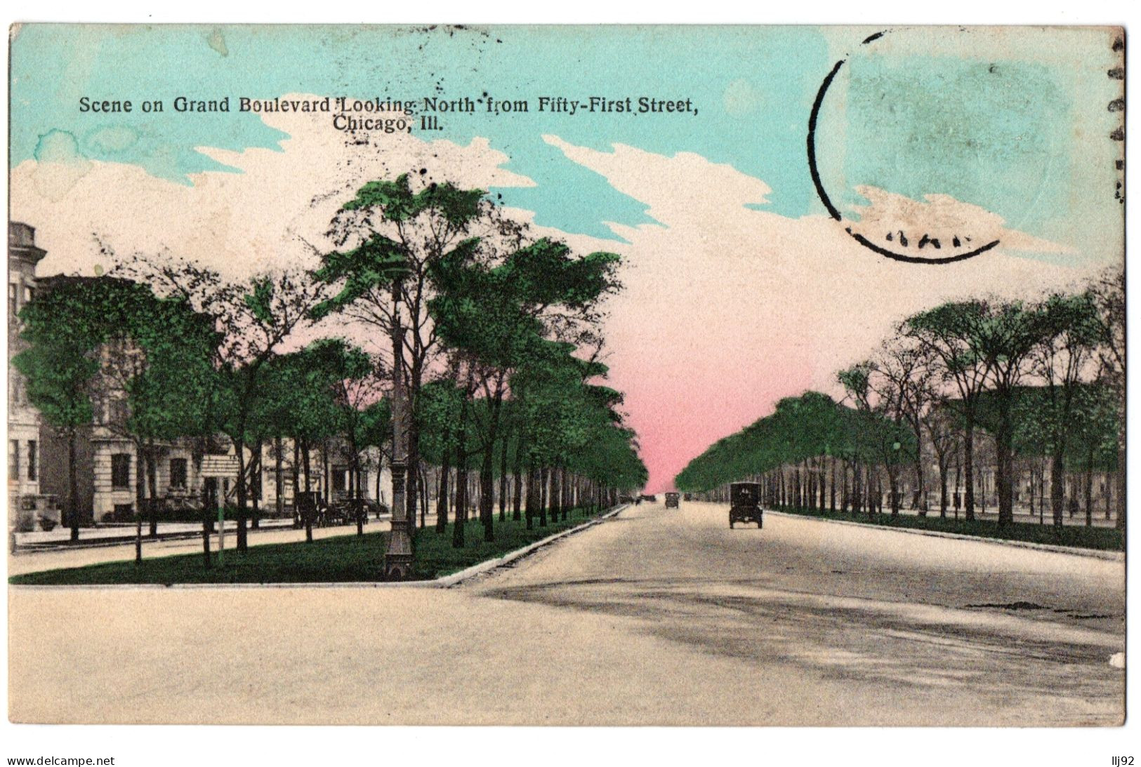 CPA - USA - Scene On Grand Boulevard "Looking North" From 51st Street, Chicago - Chicago