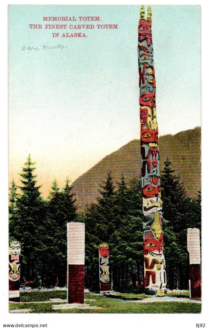 CPSM PF - USA - Memorial Totem. The Finest Carved Totem In Alaska - Otros & Sin Clasificación